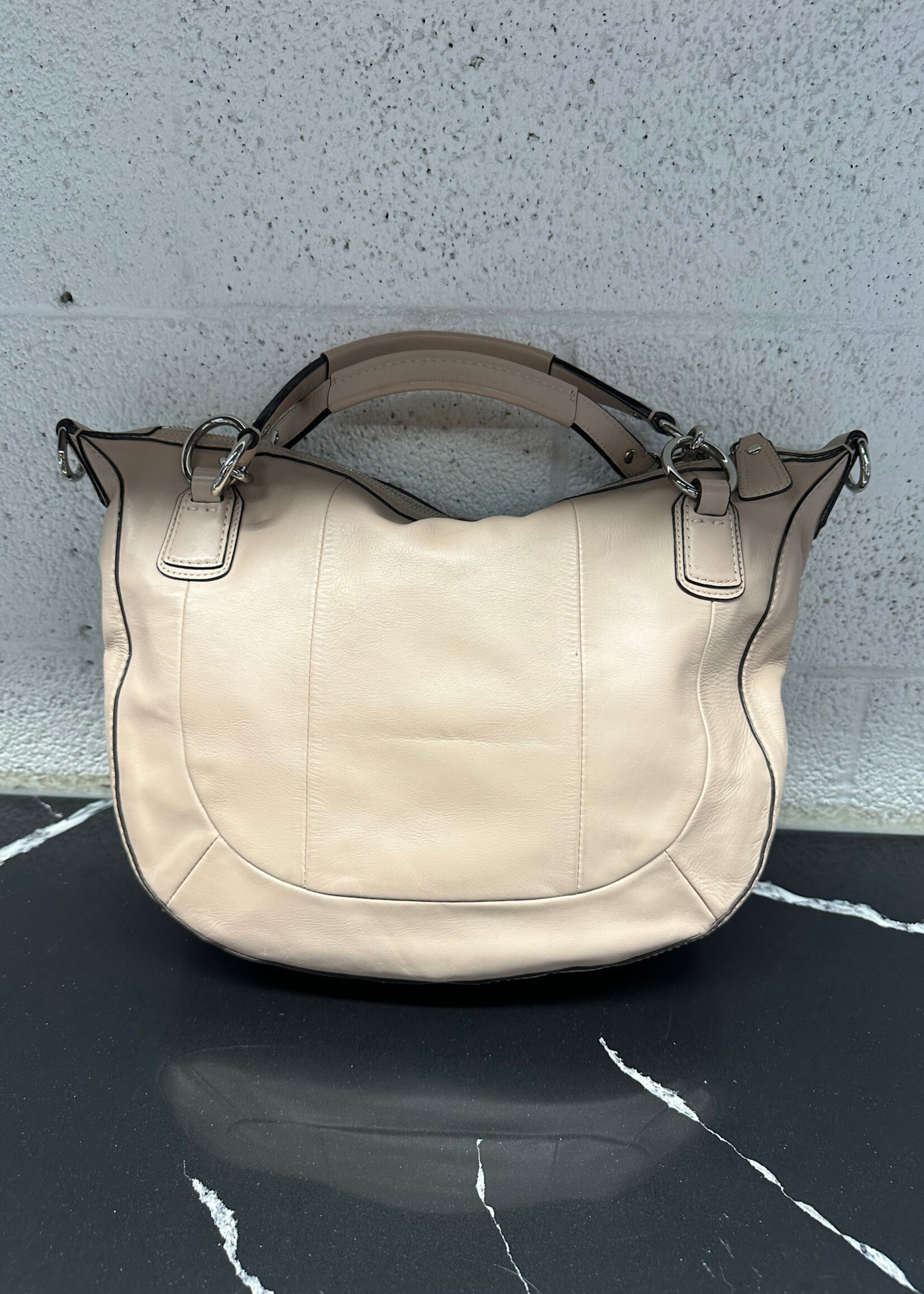 Coach Kristin Wove Leather Hobo Bag AS IS