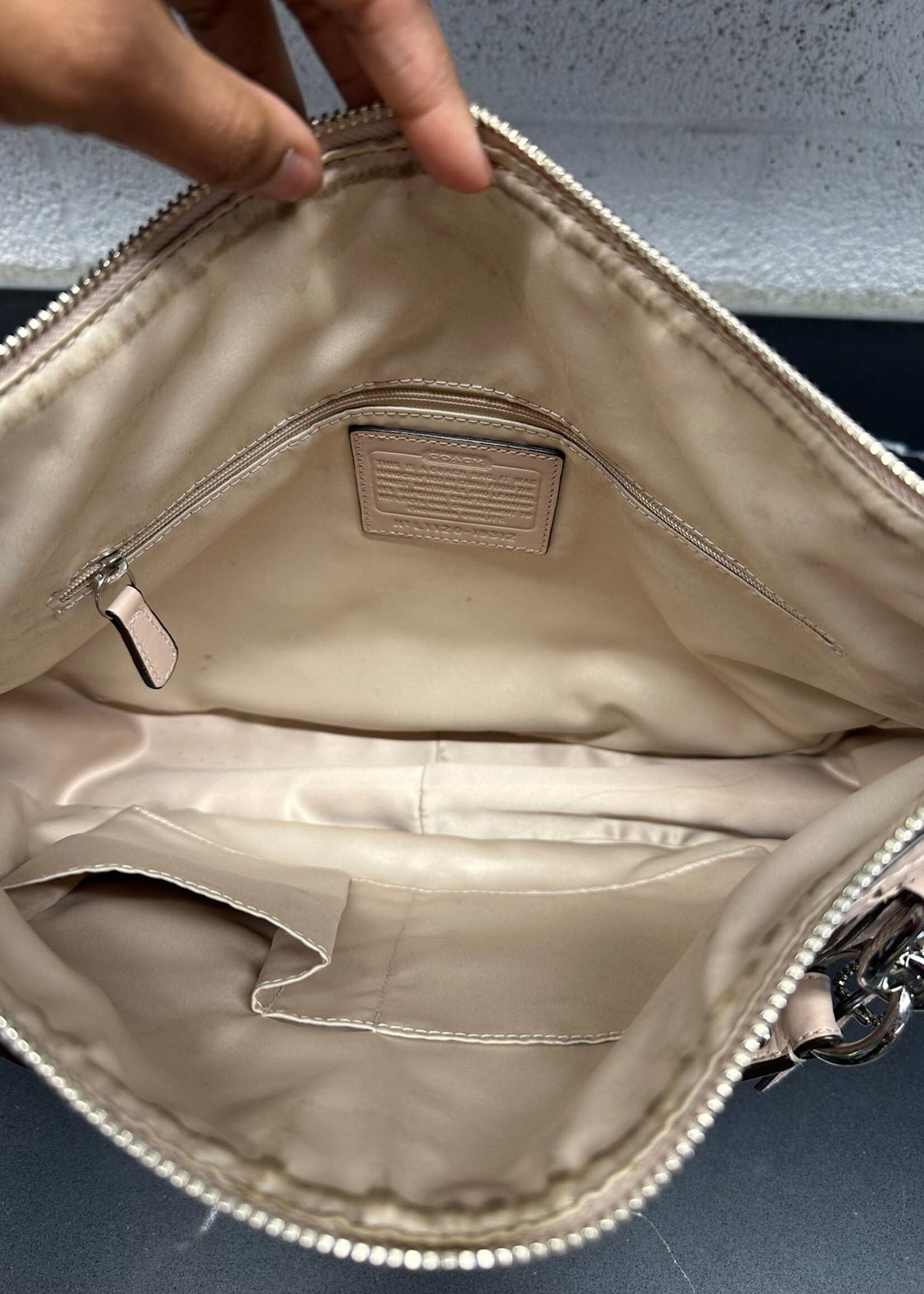 Coach Kristin Wove Leather Hobo Bag AS IS