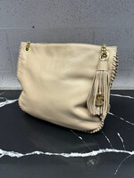 Micheal Kors Beige Tassle Chain Purse