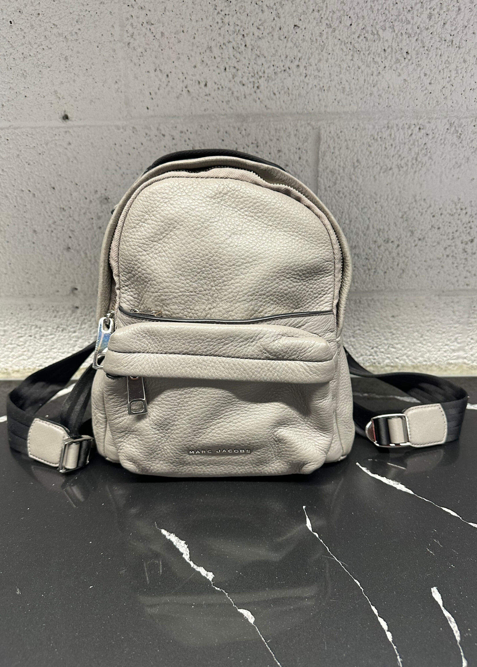 Marc Jacobs Grey Leather Mini Backpack
