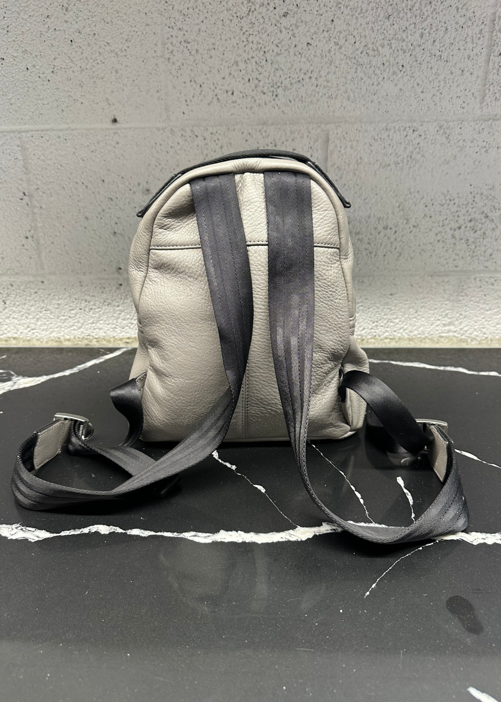 Marc Jacobs Grey Leather Mini Backpack