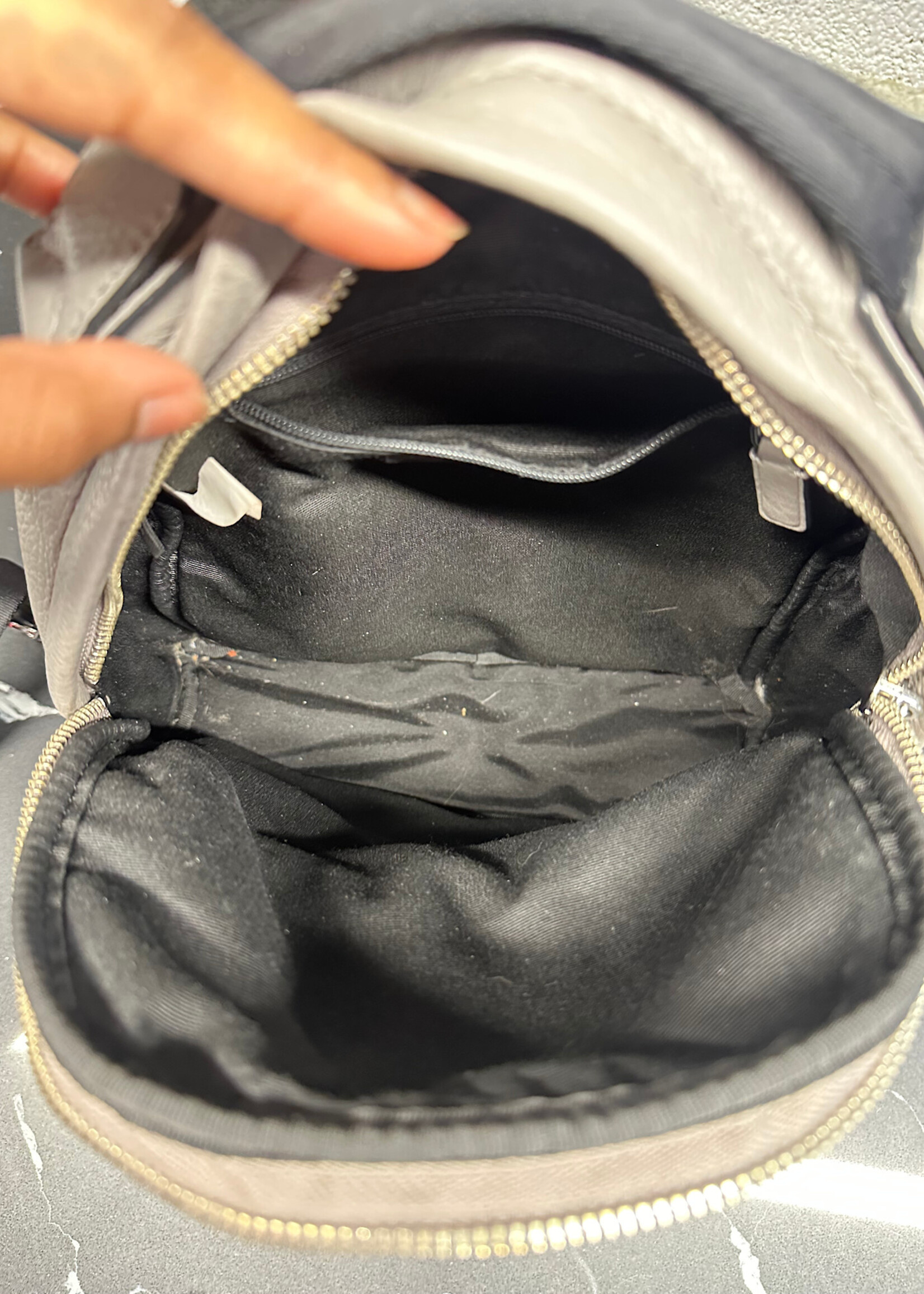 Marc Jacobs Grey Leather Mini Backpack