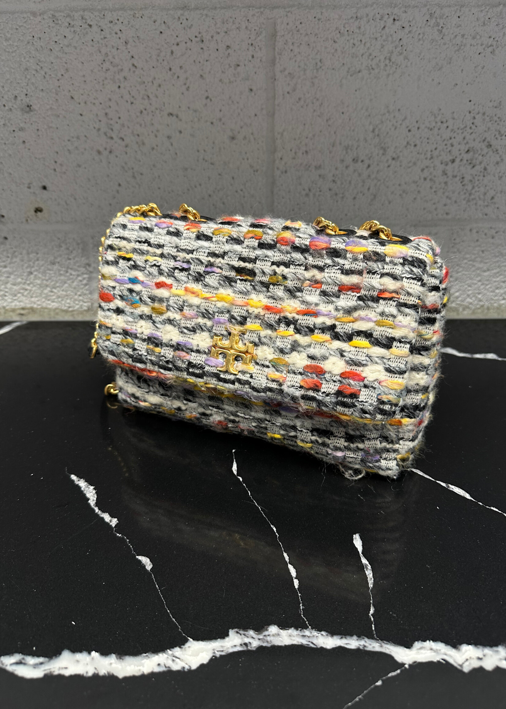 Tory Burch Kira Tweed Foldover Purse