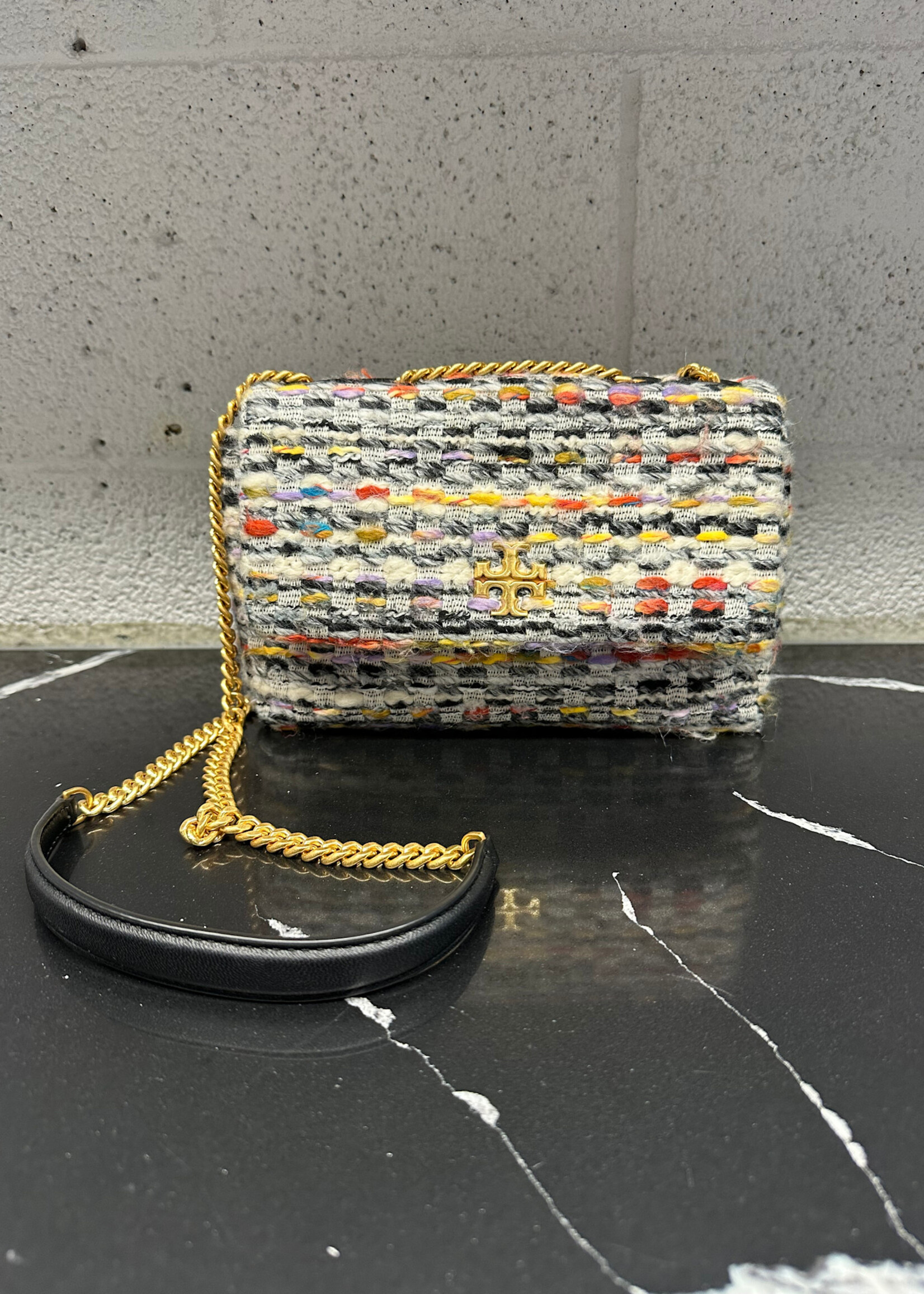 Tory Burch Kira Tweed Foldover Purse