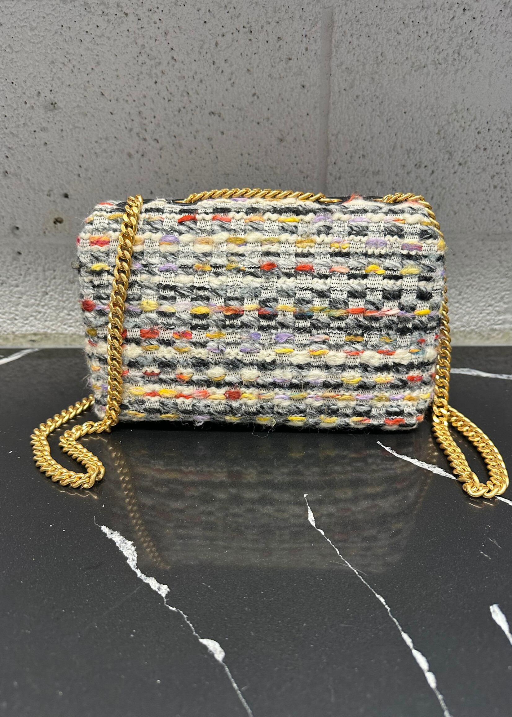 Tory Burch Kira Tweed Foldover Purse