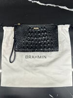 Brahmin Black Croc Wristlet