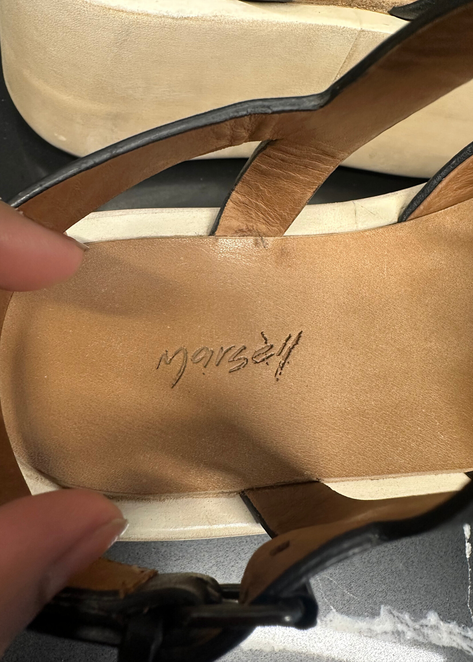Marsell White Black Platform Sandal 36/6