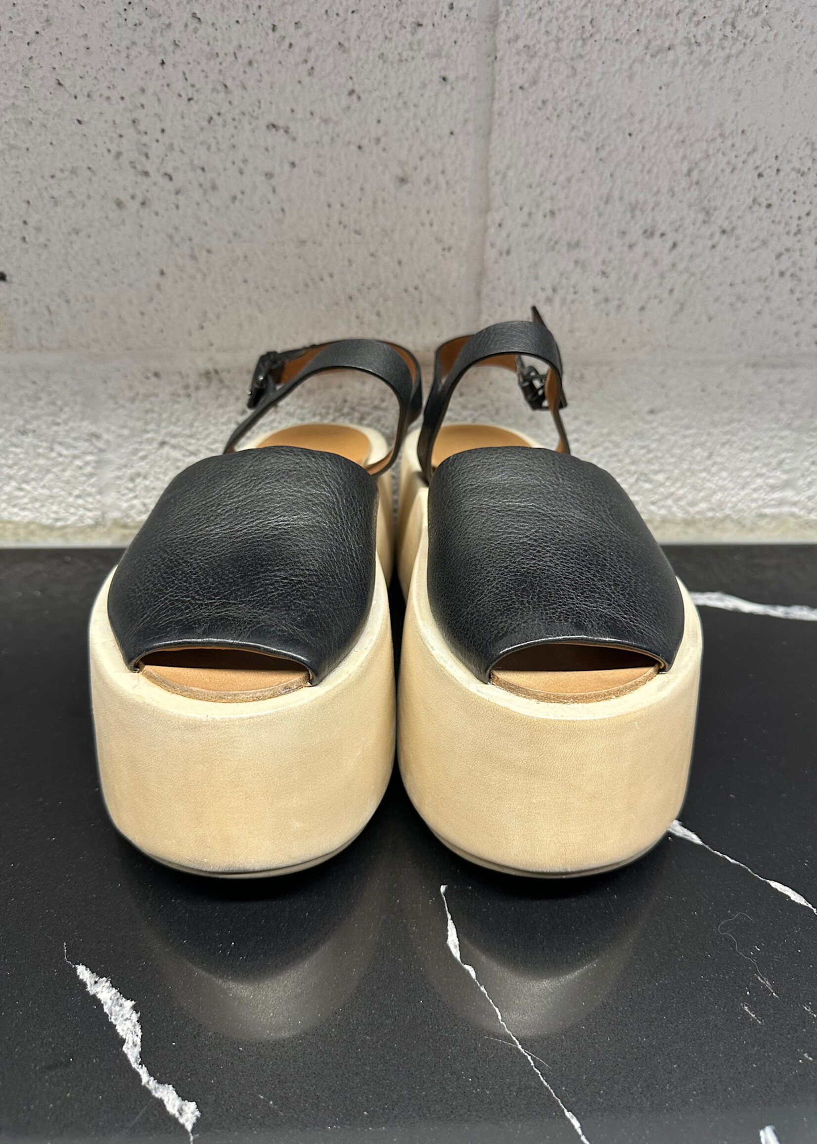 Marsell White Black Platform Sandal 36/6