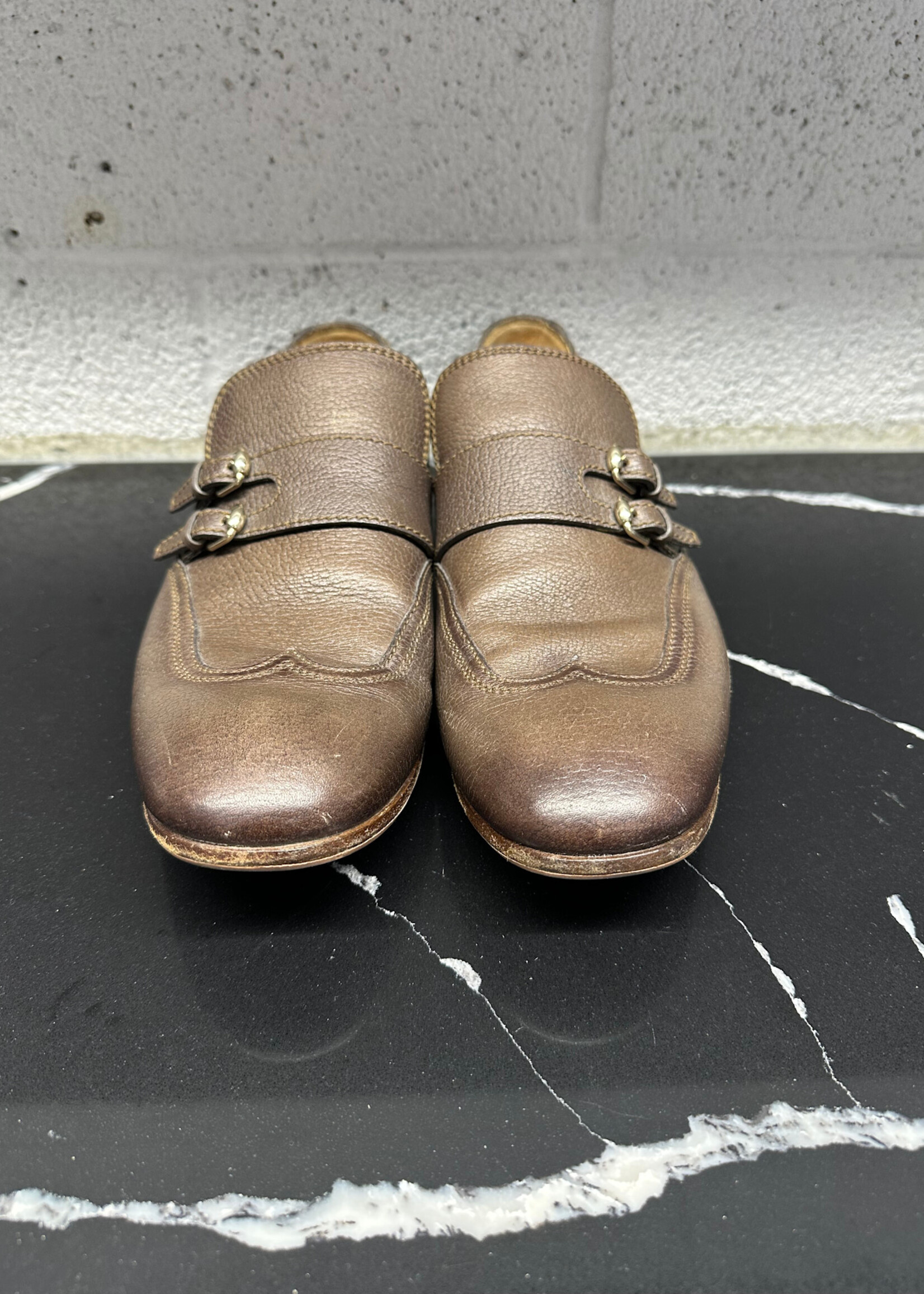 Gucci Light Brown Belt Strap Loafers Masc 10