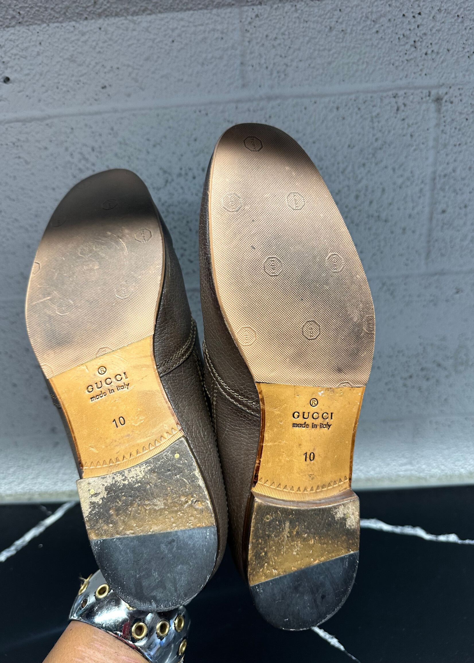 Gucci Light Brown Belt Strap Loafers Masc 10