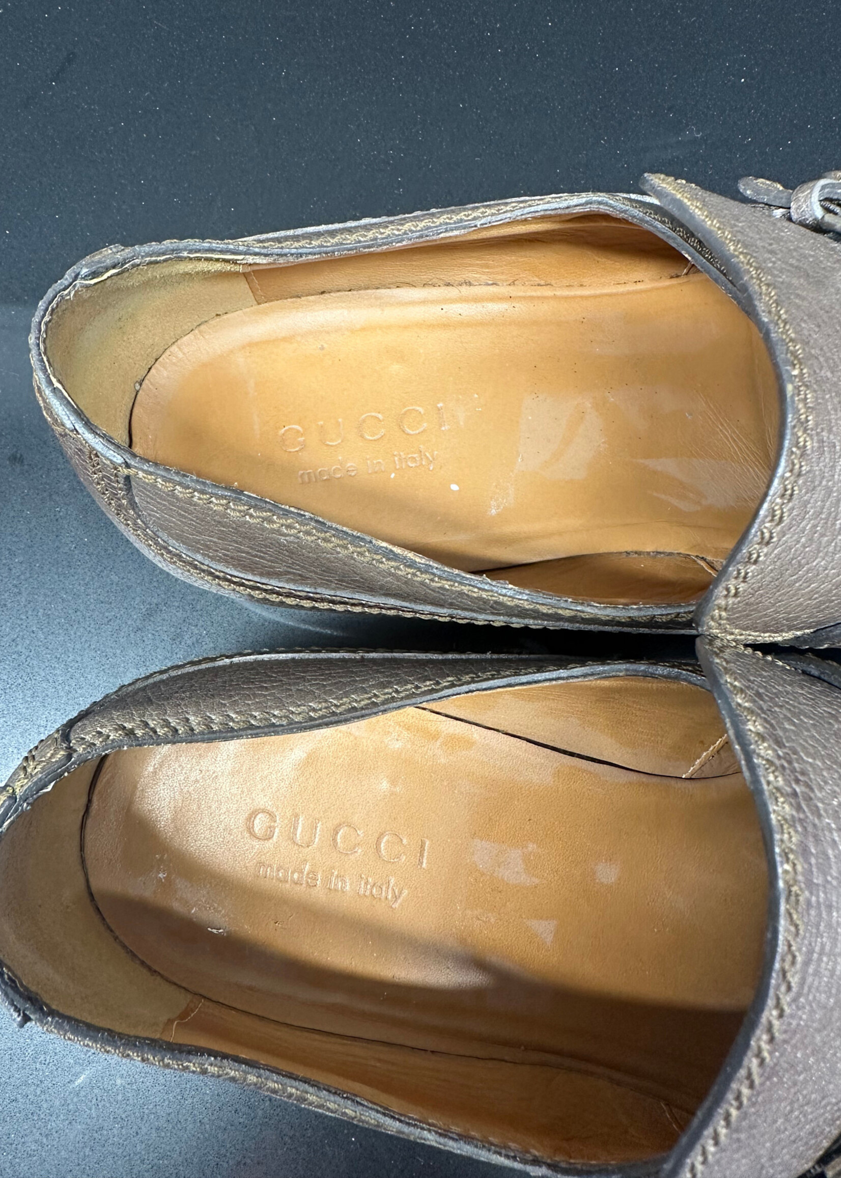 Gucci Light Brown Belt Strap Loafers Masc 10