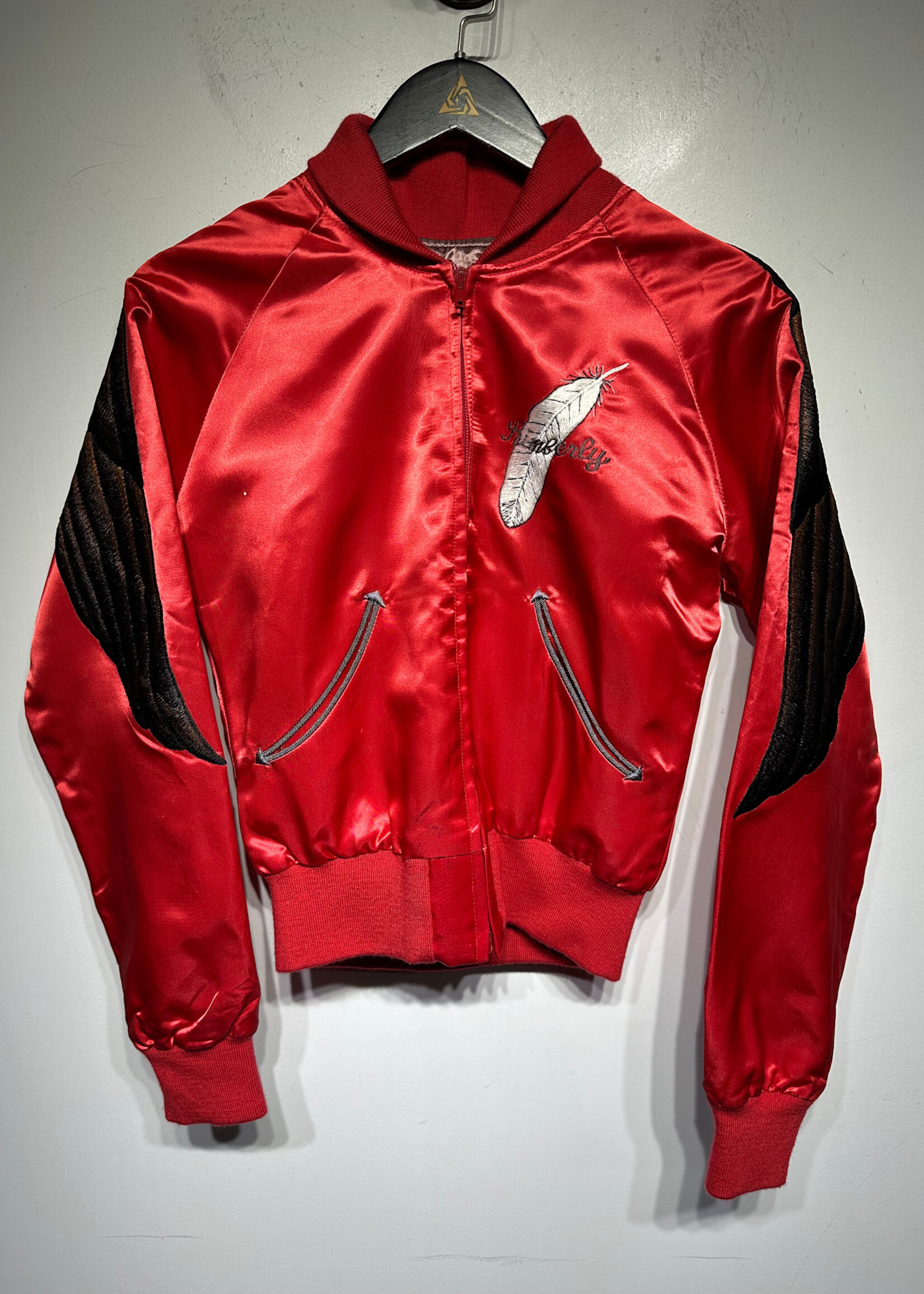 80s Wayne Newton Red Satin Jacket Fem S/M