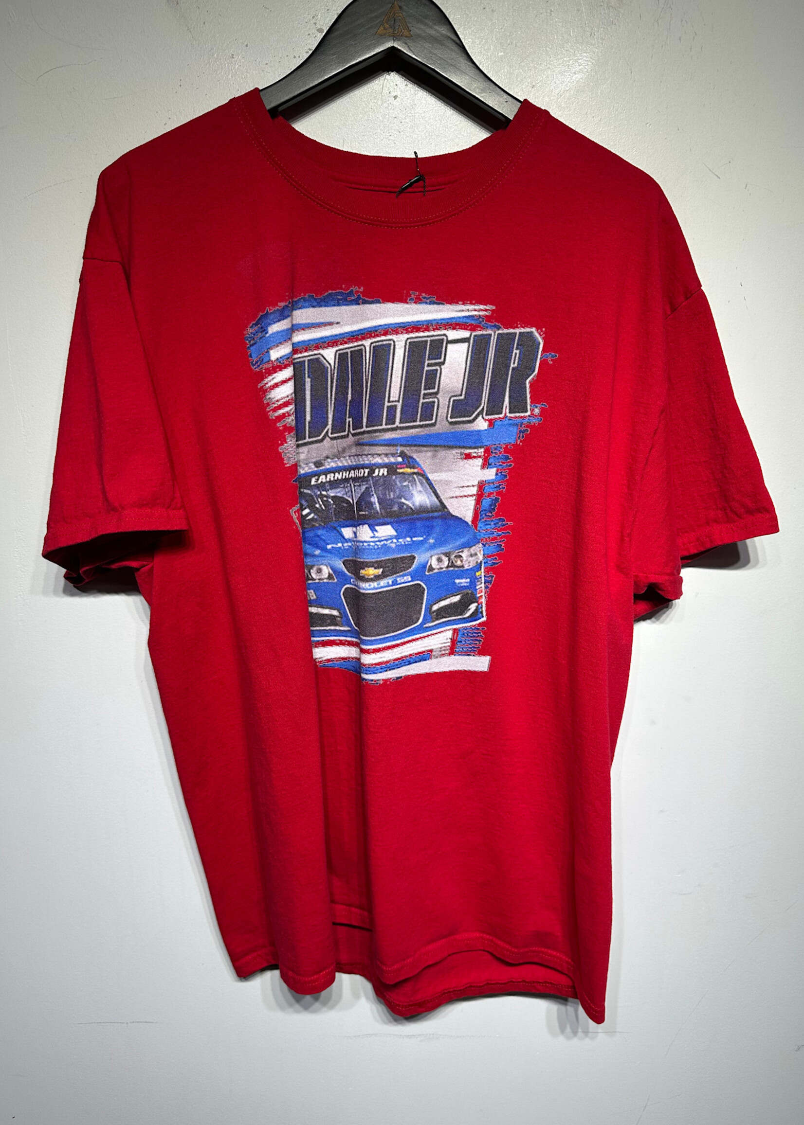 Dale Jr Red Blue Chevrolet Race Tee XL