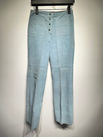 Zig Zag Suede Ashy Blue Pants 28 As Is