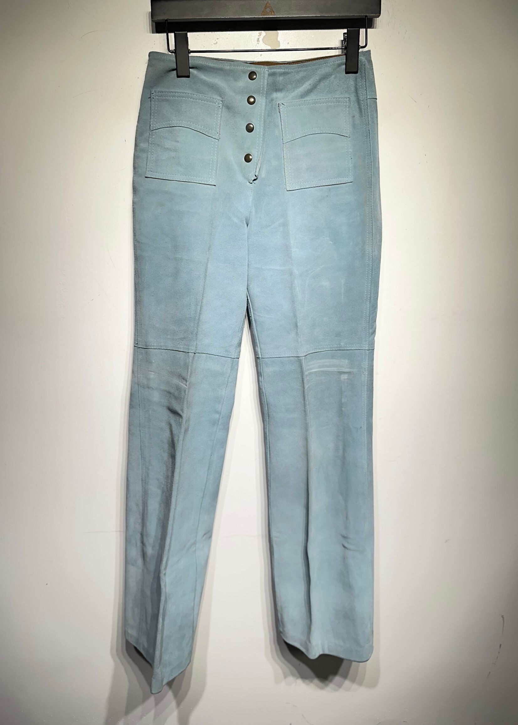Zig Zag Suede Ashy Blue Pants 28 As Is
