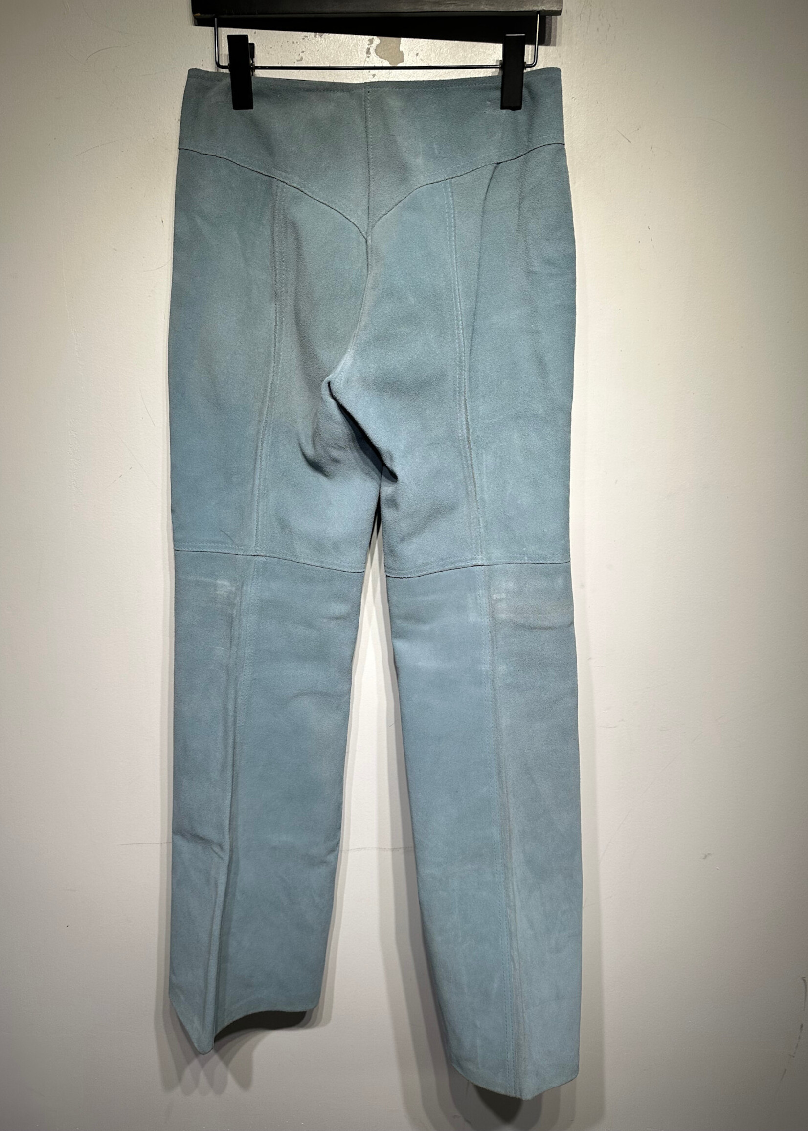 Zig Zag Suede Ashy Blue Pants 28 As Is
