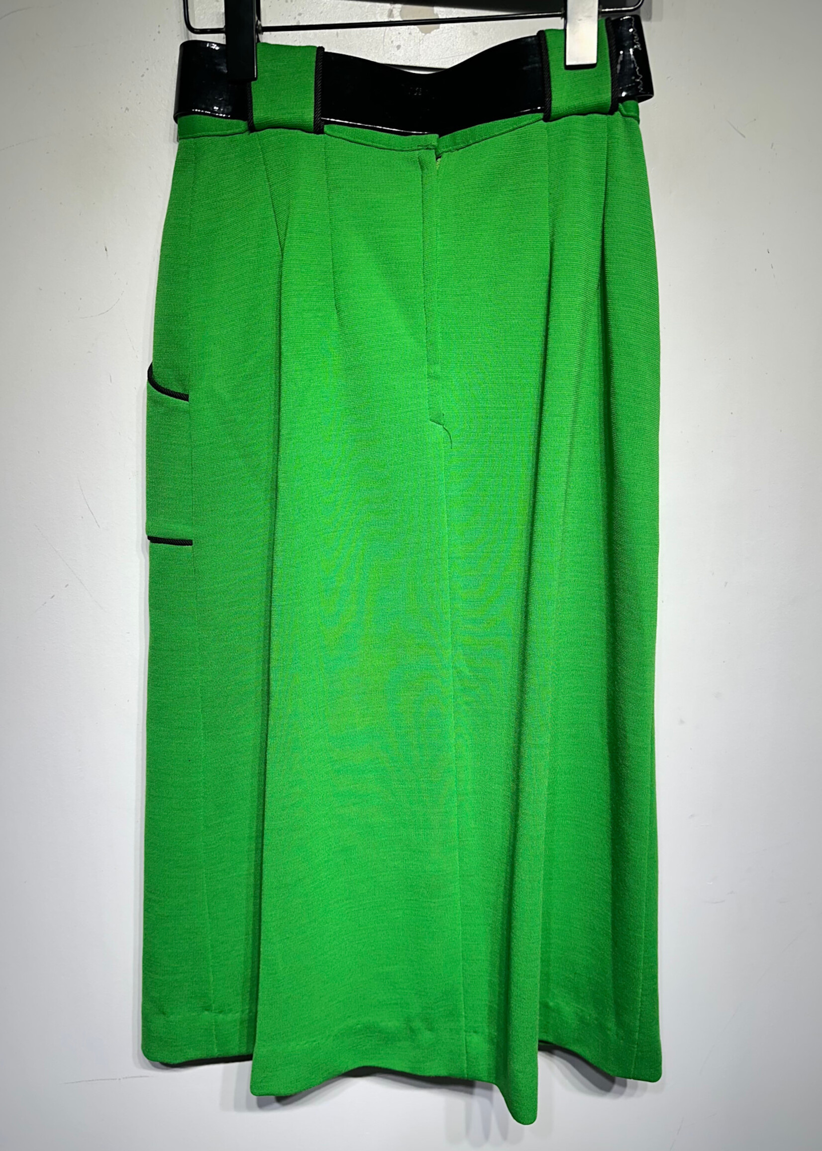 Robbie Bee Vintage Green Maxi Belt Skirt 24