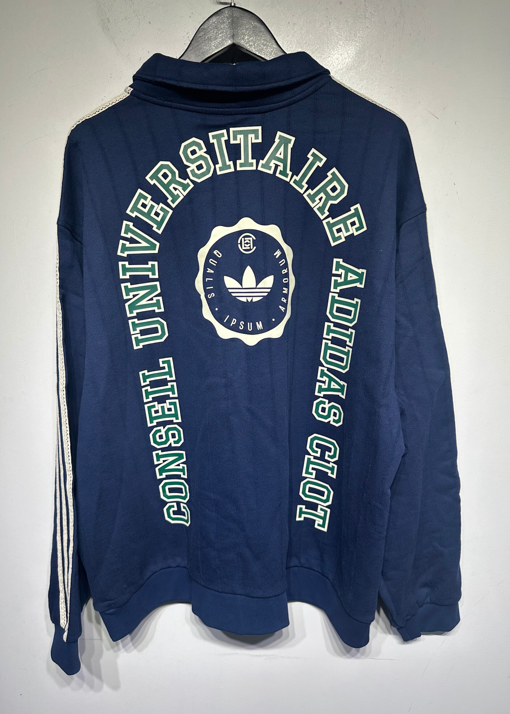 NWT Adidas Clot Quarter Zip Navy Knit Jacket 2XL