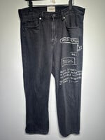 HM Basquiat x EV Bravado Black Baggy Jeans Masc 34