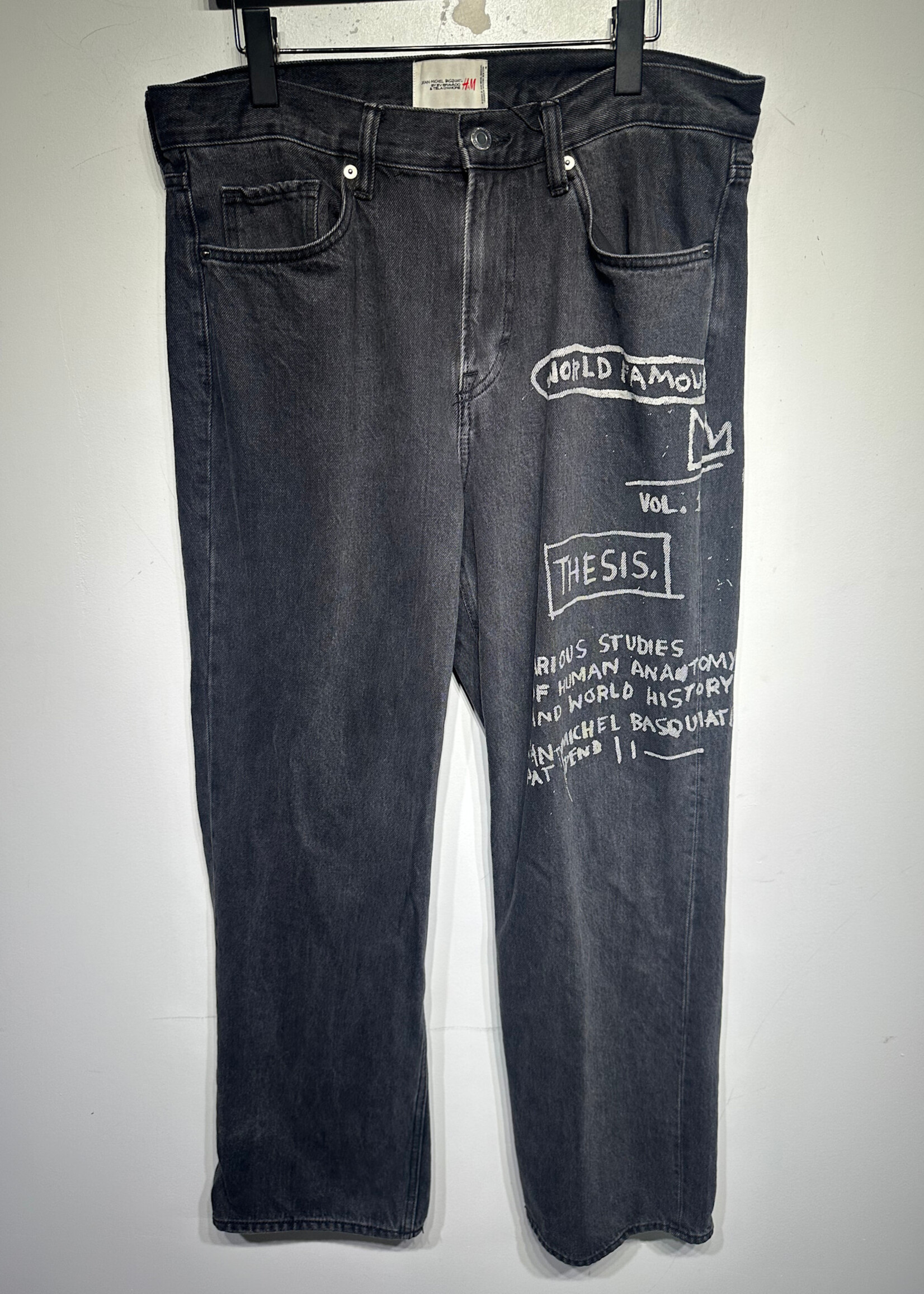 HM Basquiat x EV Bravado Black Baggy Jeans Masc 34