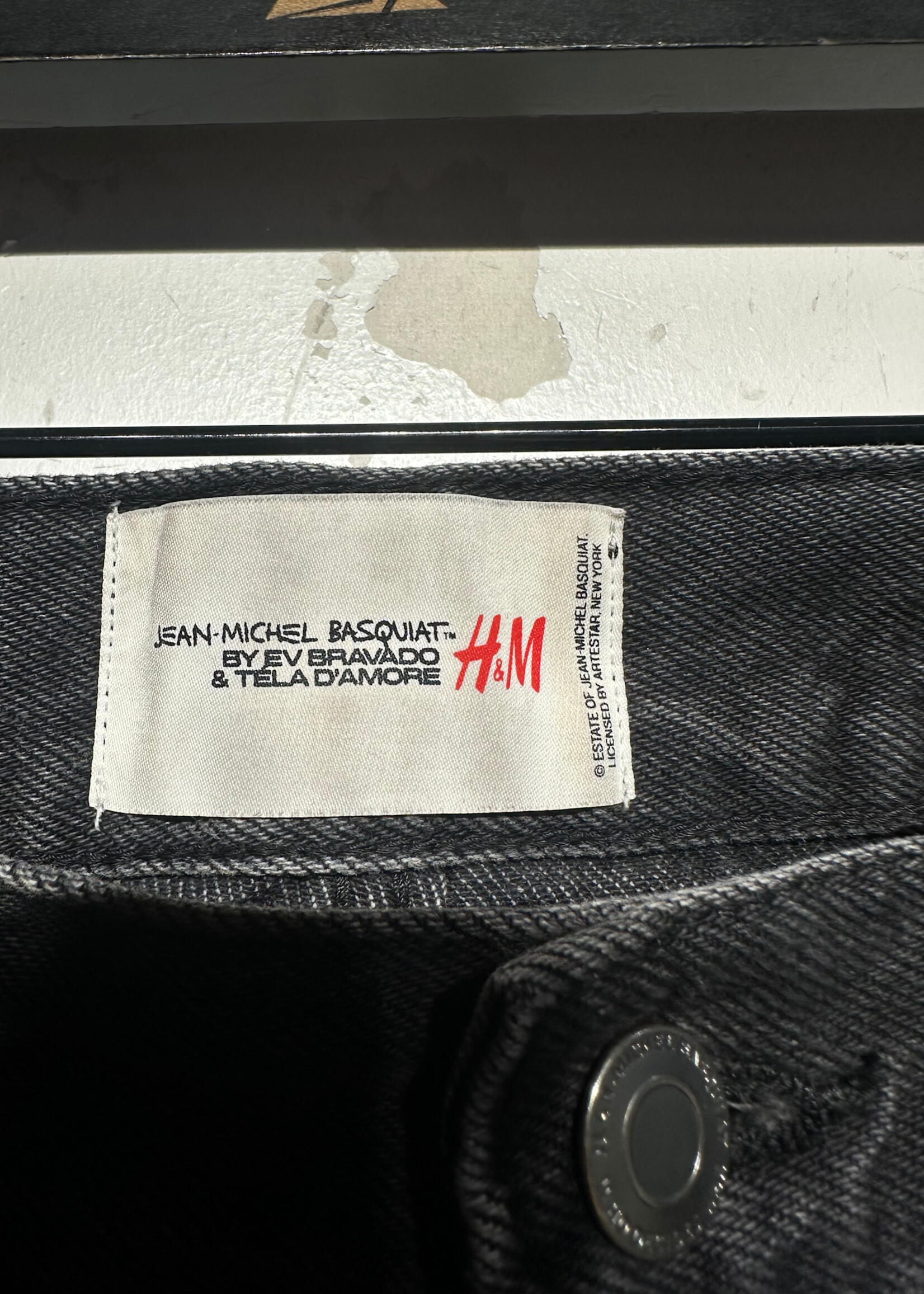 HM Basquiat x EV Bravado Black Baggy Jeans Masc 34