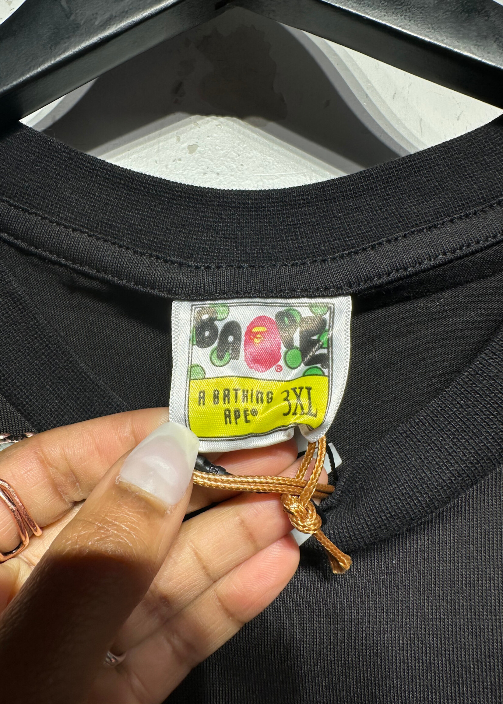 Bape Black Pink Camo Logo Tee 3XL