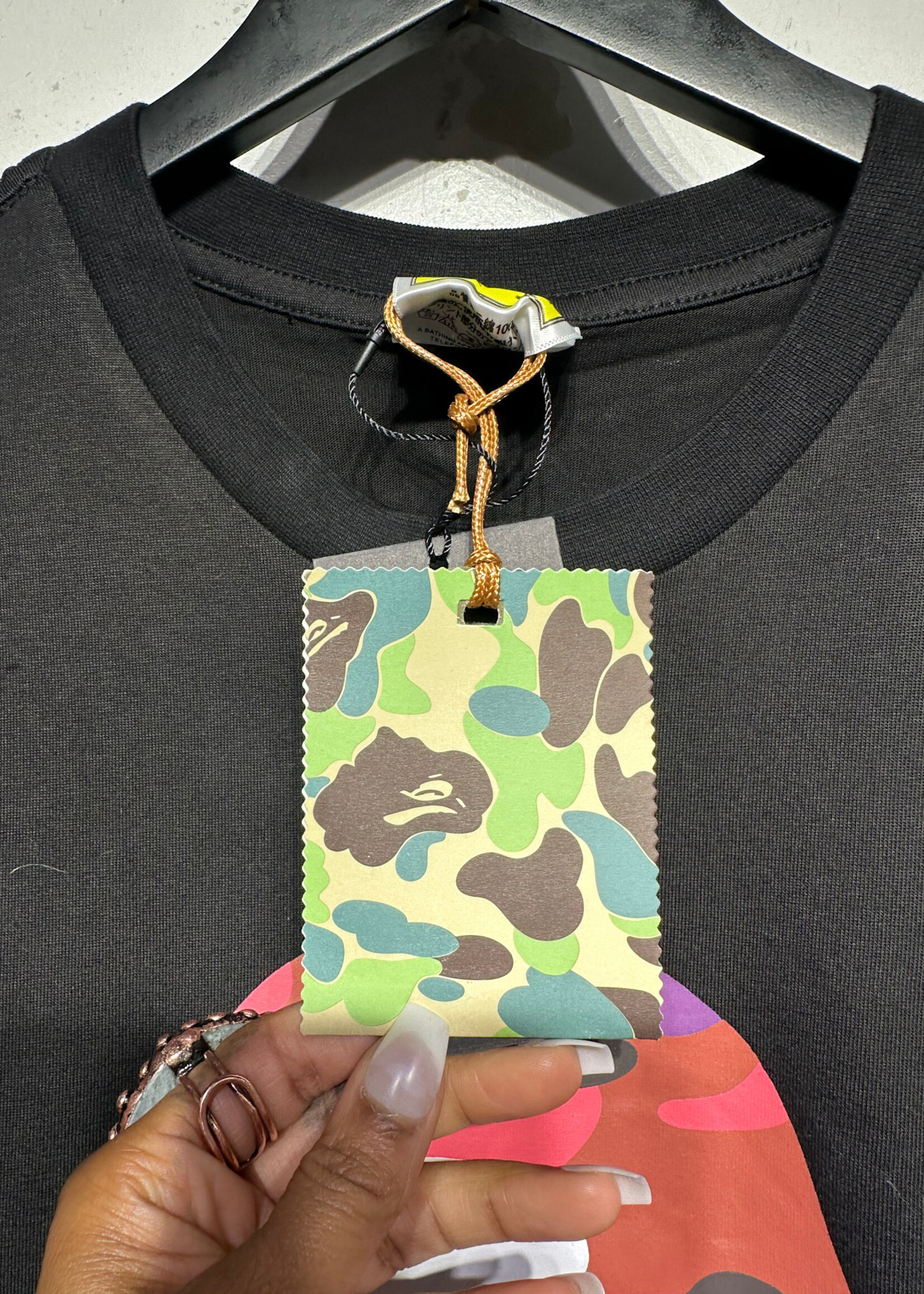Bape Black Pink Camo Logo Tee 3XL