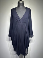 Diane Von Furstenberg Navy Silk Flowy Dress 0/XS