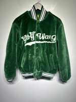 Golf Green Fuzzy Varsity Jacket XS Fem