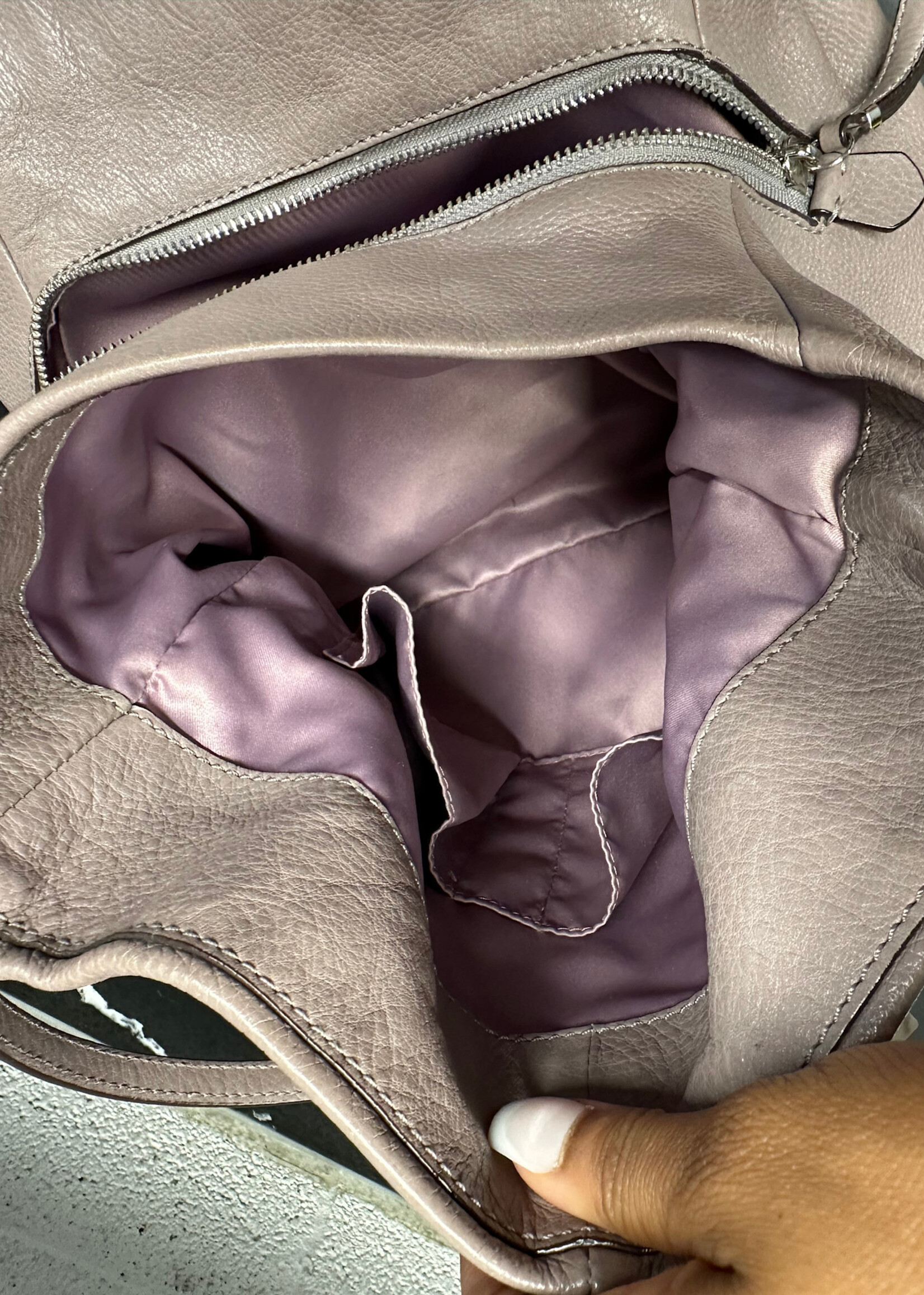 Coach Y2K Grey Leather Hobo