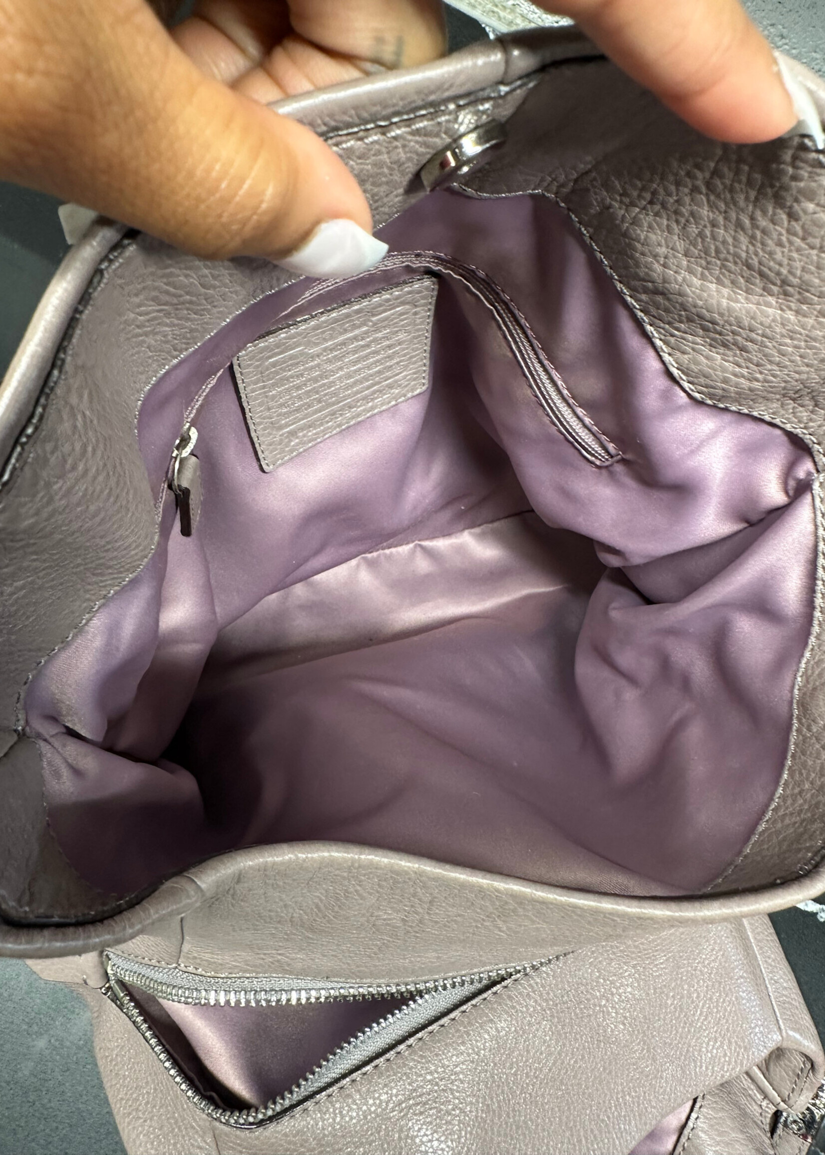 Coach Y2K Grey Leather Hobo