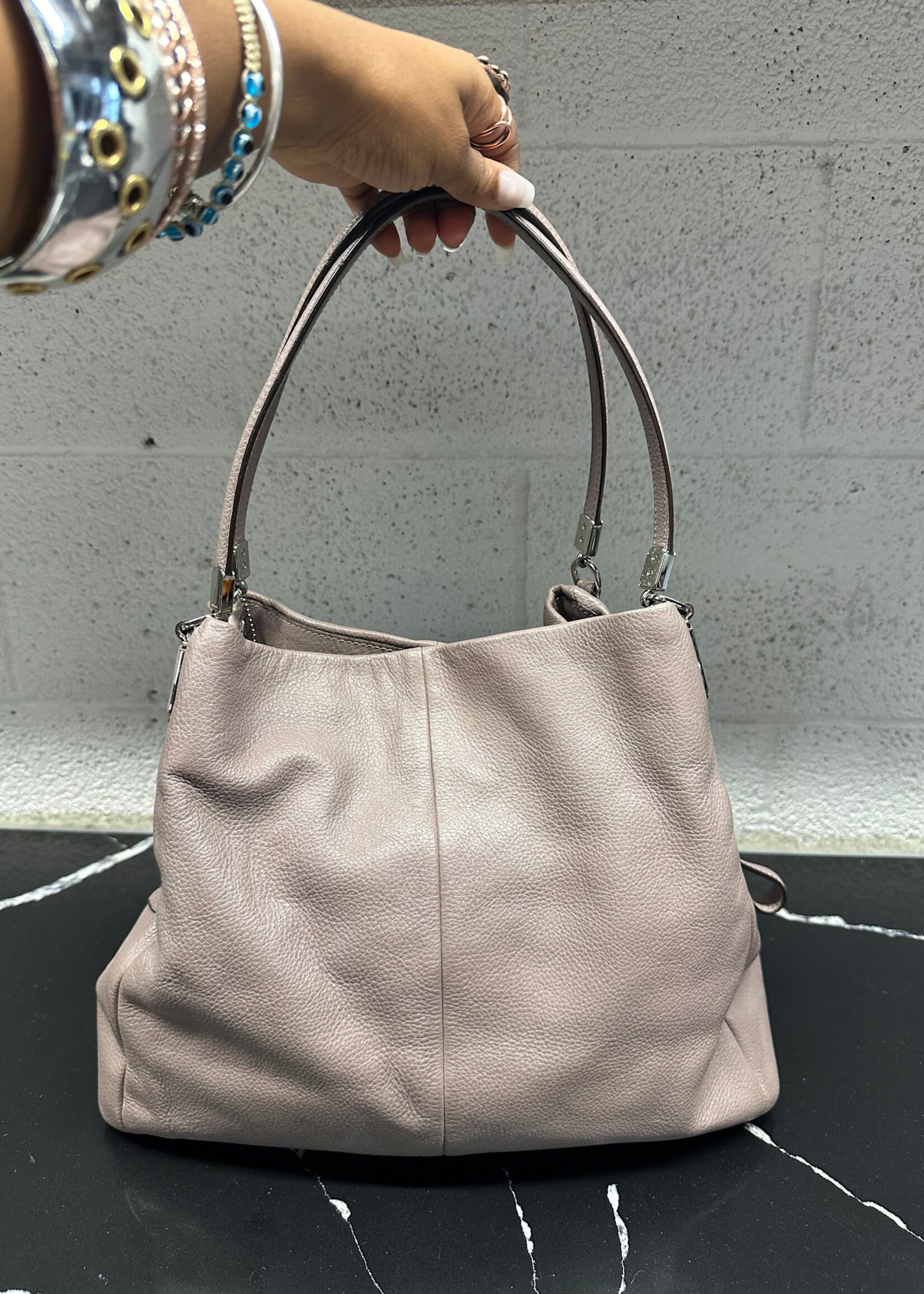 Coach Y2K Grey Leather Hobo