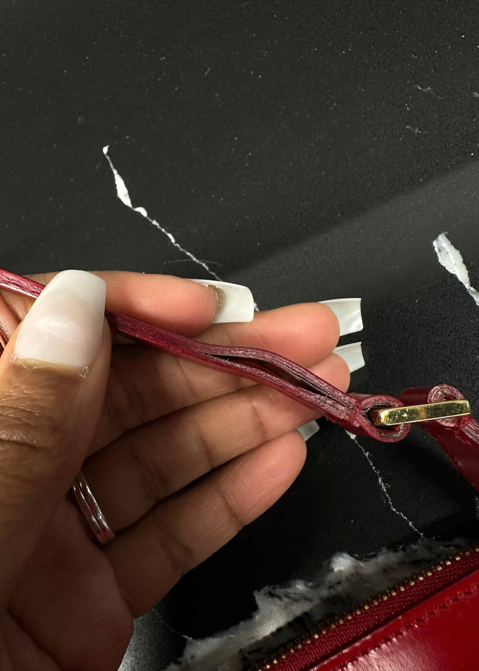 Ferragamo Gancio Vintage Red Shoulder Bag