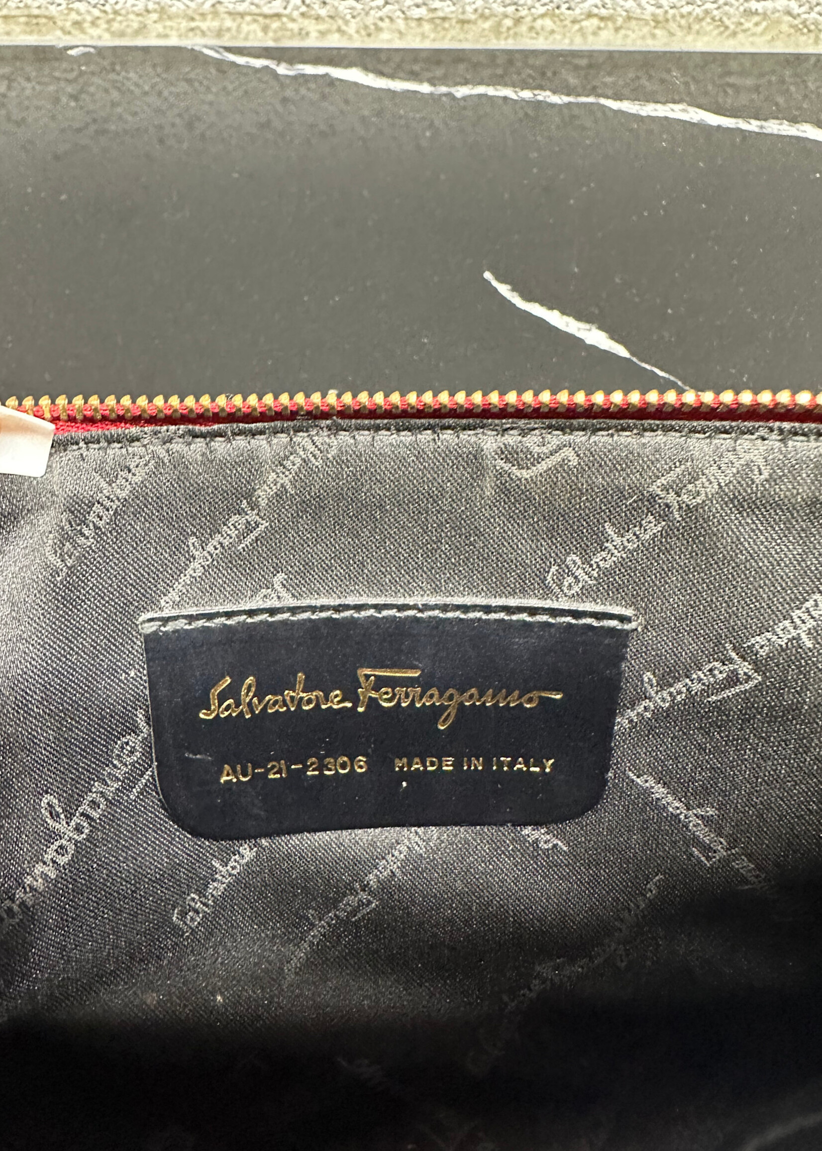 Ferragamo Gancio Vintage Red Shoulder Bag