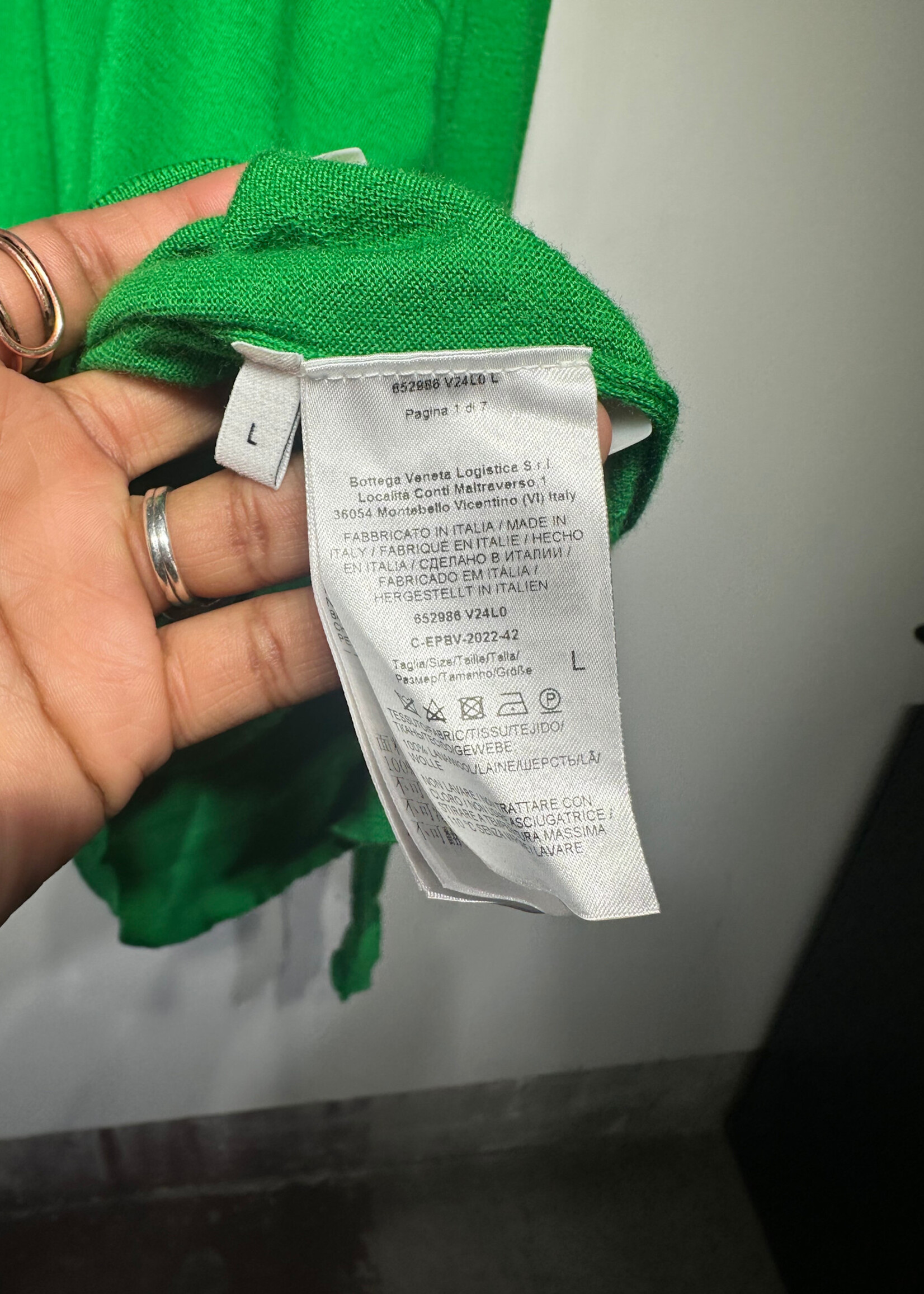Bottega Kelly Green Uniform Sweater Masc L