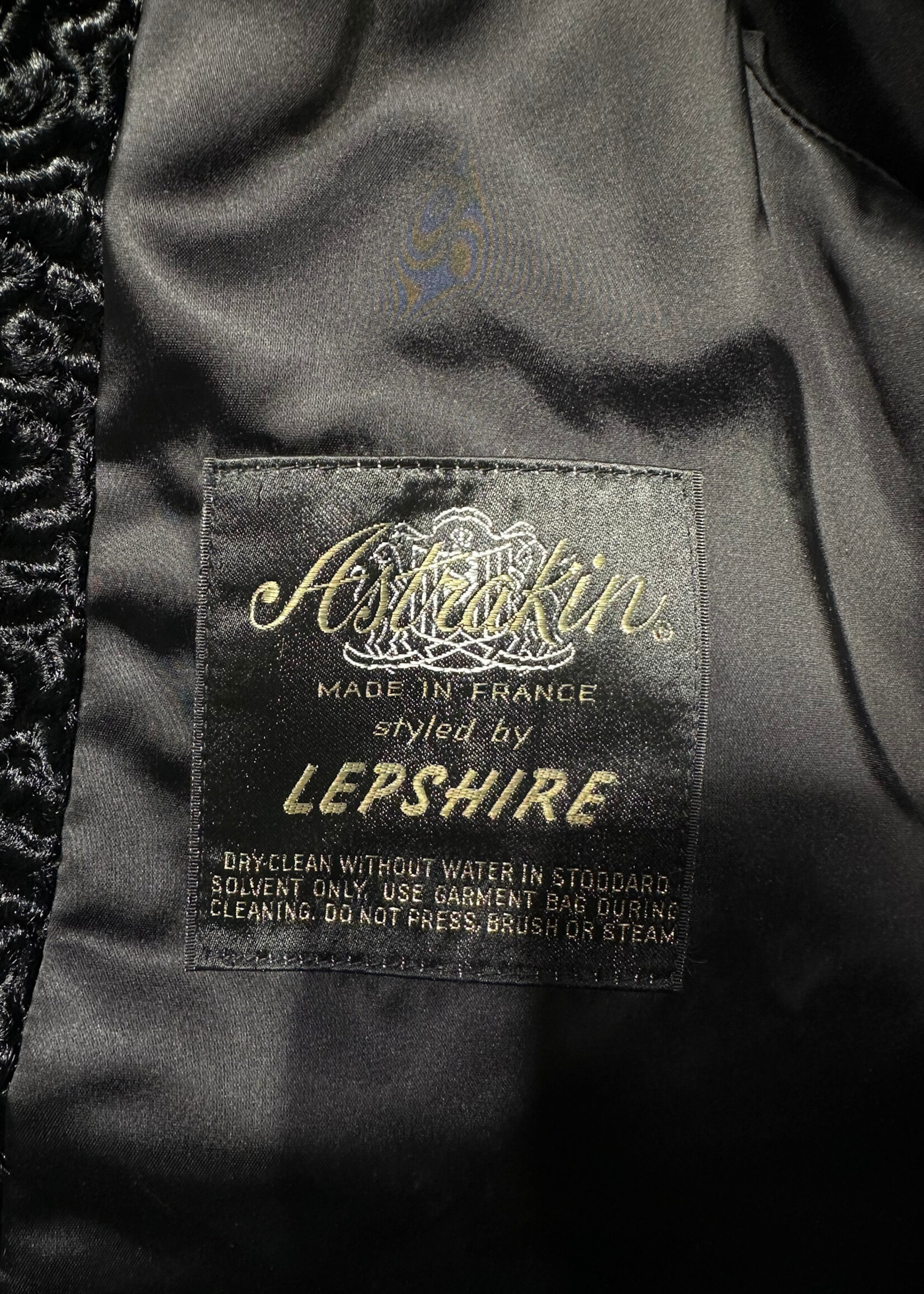 Lepshire Black Jacket w Fur Collar Fem M