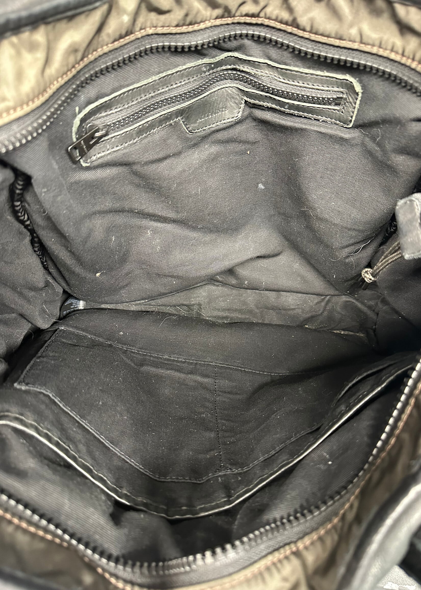 Allsaints Black Leather Side Zip Tote