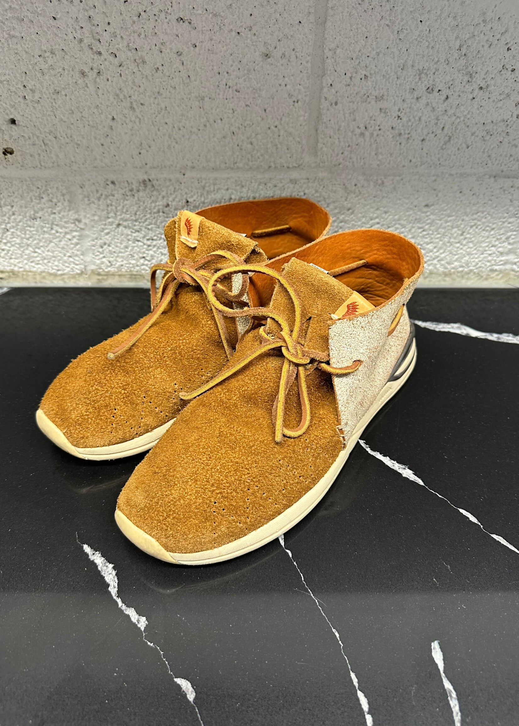 Visvim Brown Suede Crack Leather Sneakers Masc 7