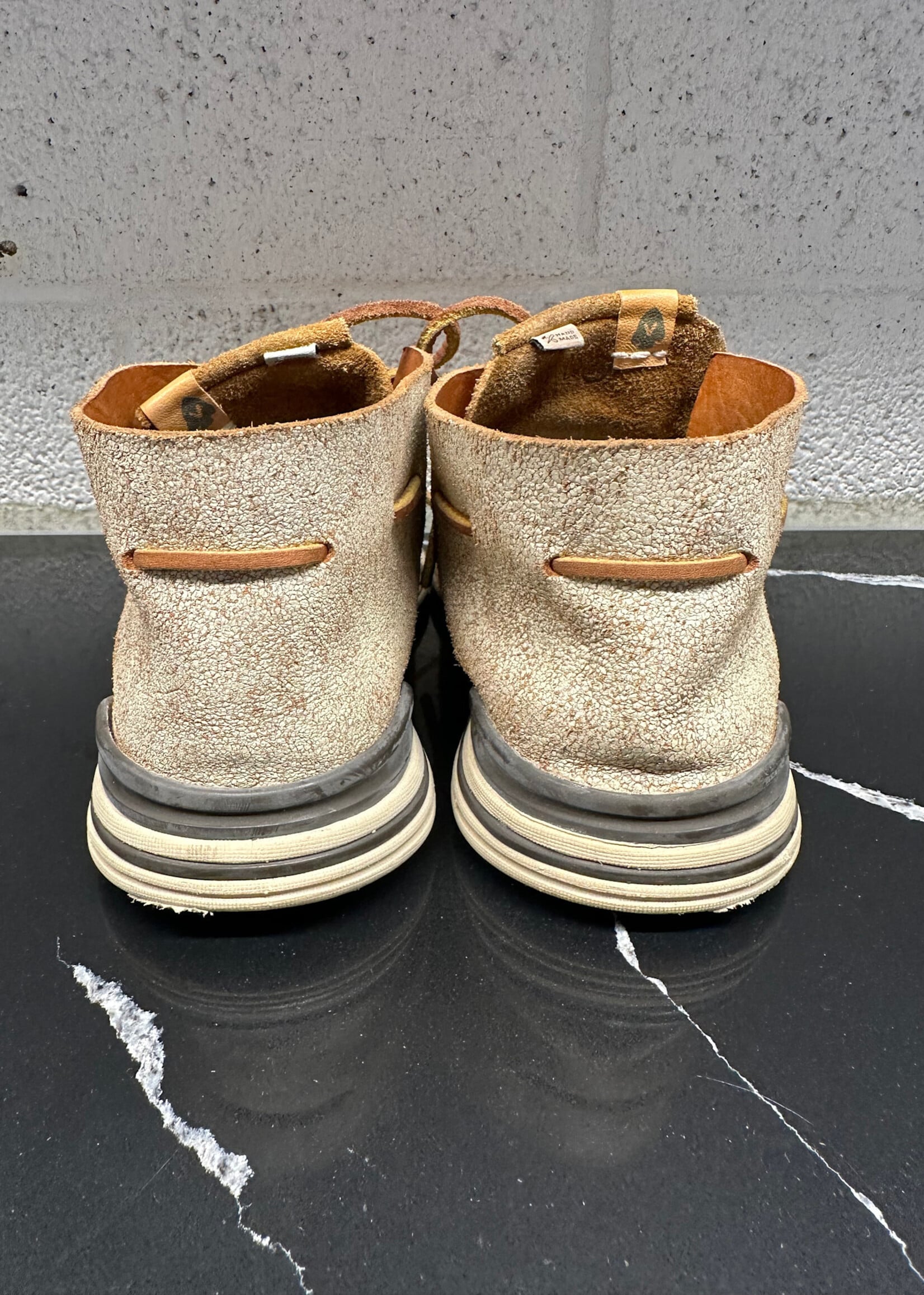 Visvim Brown Suede Crack Leather Sneakers Masc 7