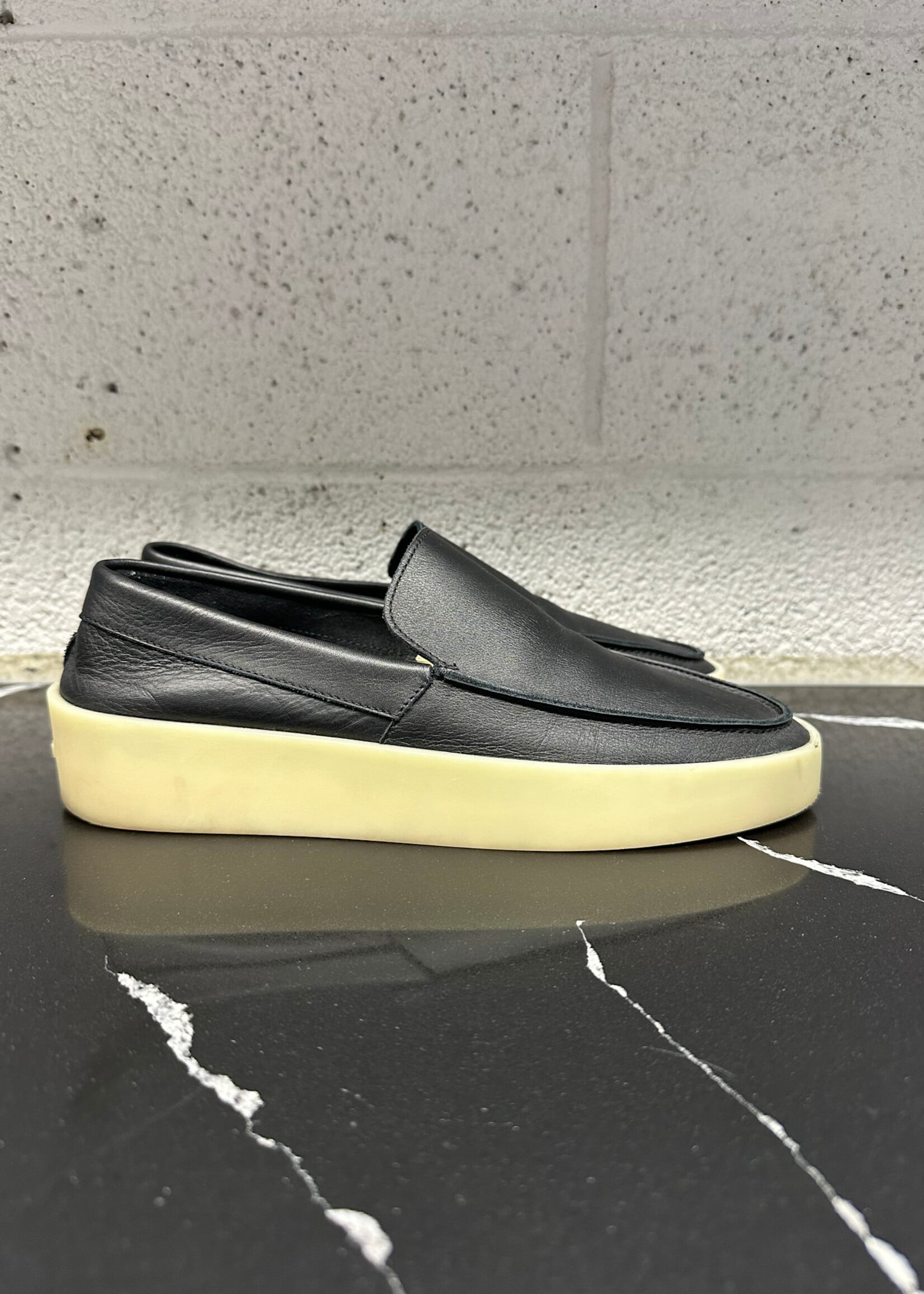 FOG Black Slip On Mule Shoes Masc 7.5