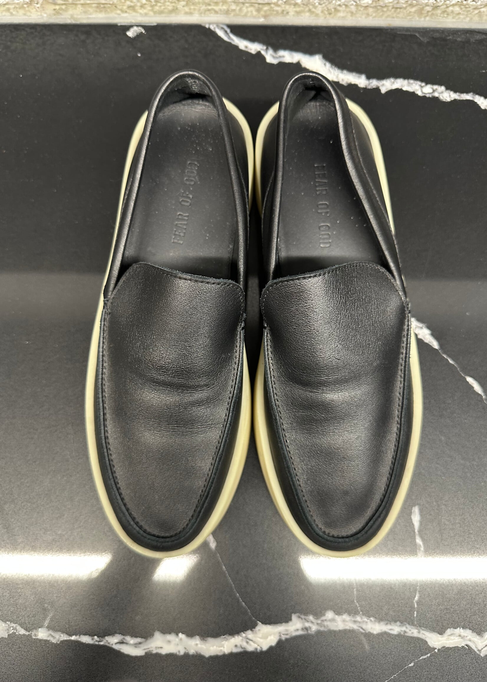 FOG Black Slip On Mule Shoes Masc 7.5