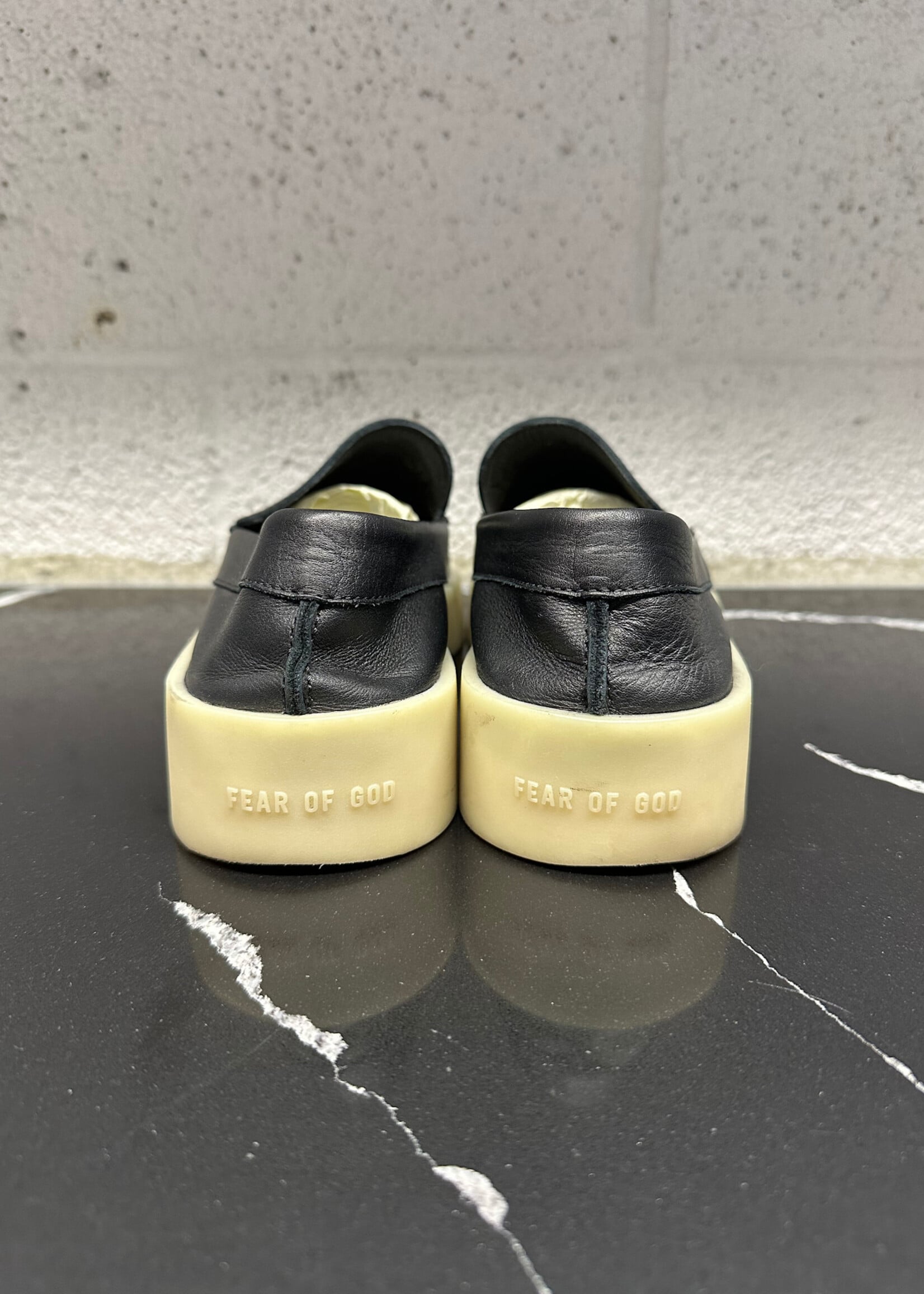 FOG Black Slip On Mule Shoes Masc 7.5