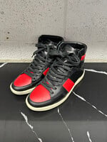 Saint Laurent Black/Red High Top Sneakers 39/9.5