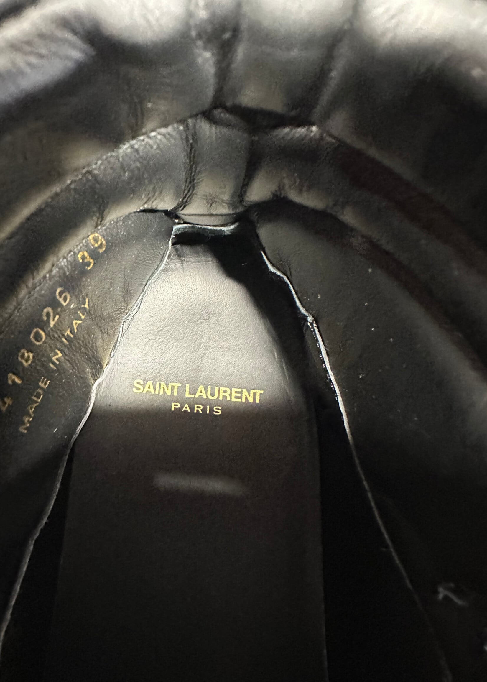 Saint Laurent Black/Red High Top Sneakers 39/9.5