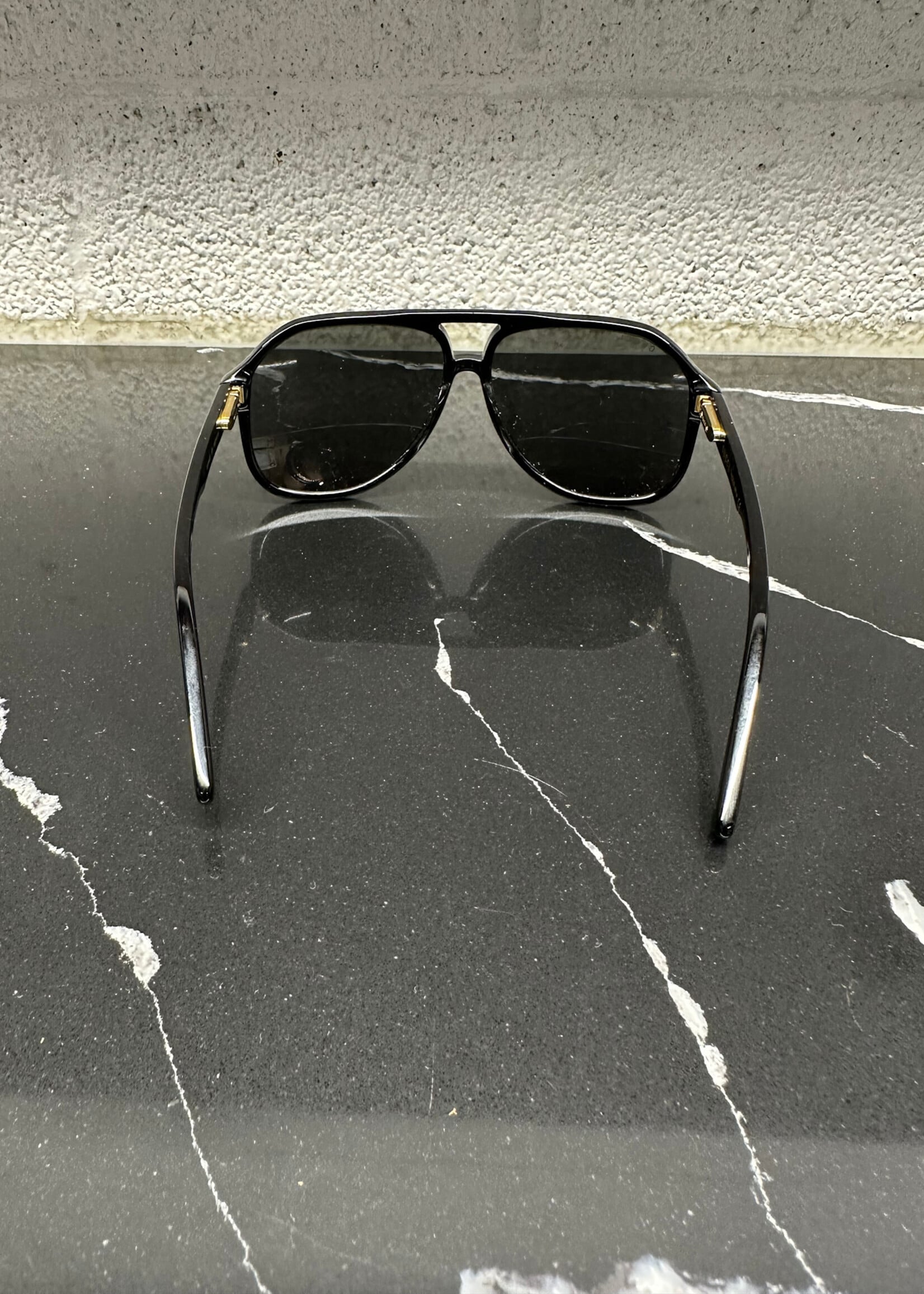 Gucci Black Made In Japan Aviators W/ Case