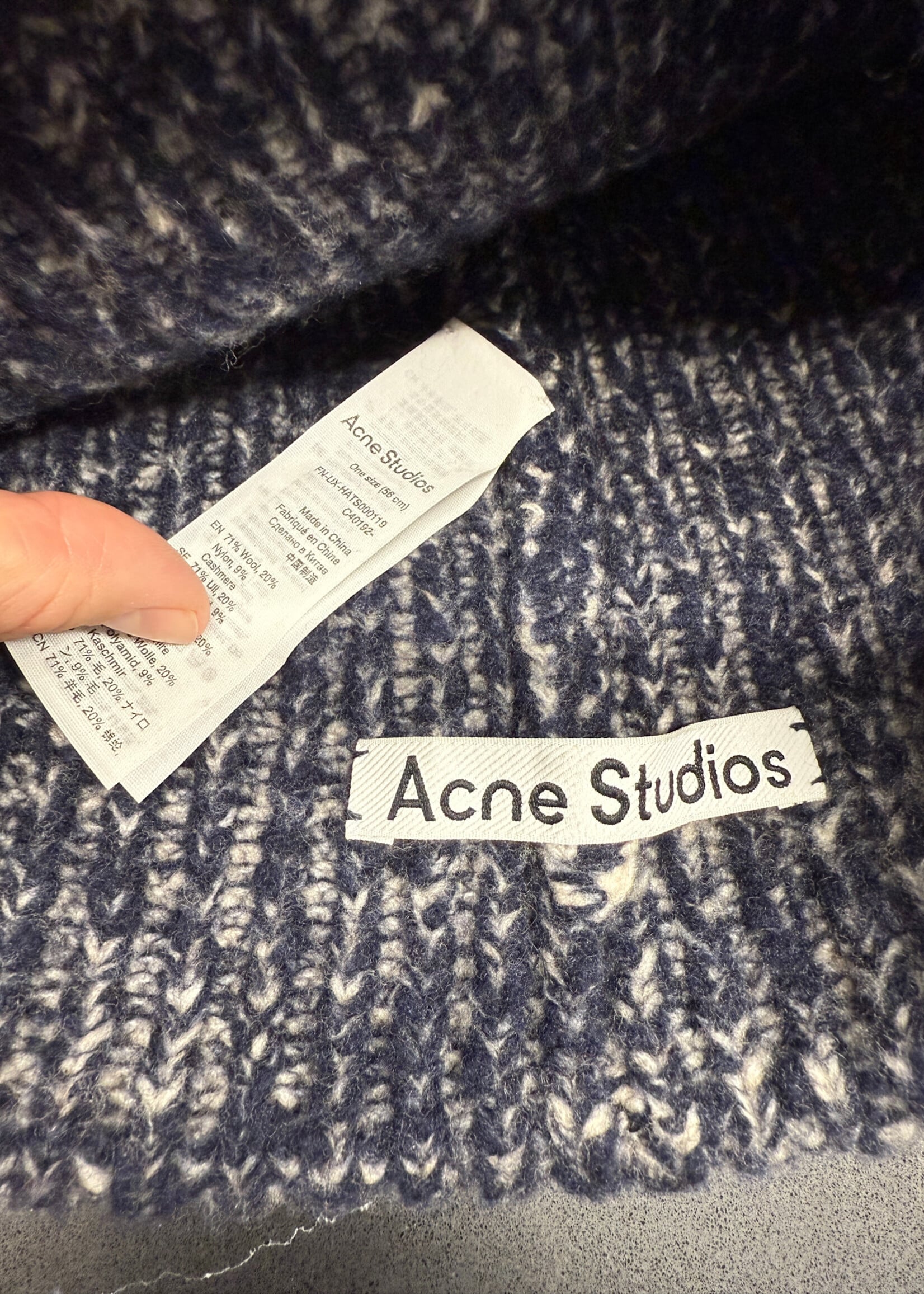 Acne Studios Blue Knit Beanie