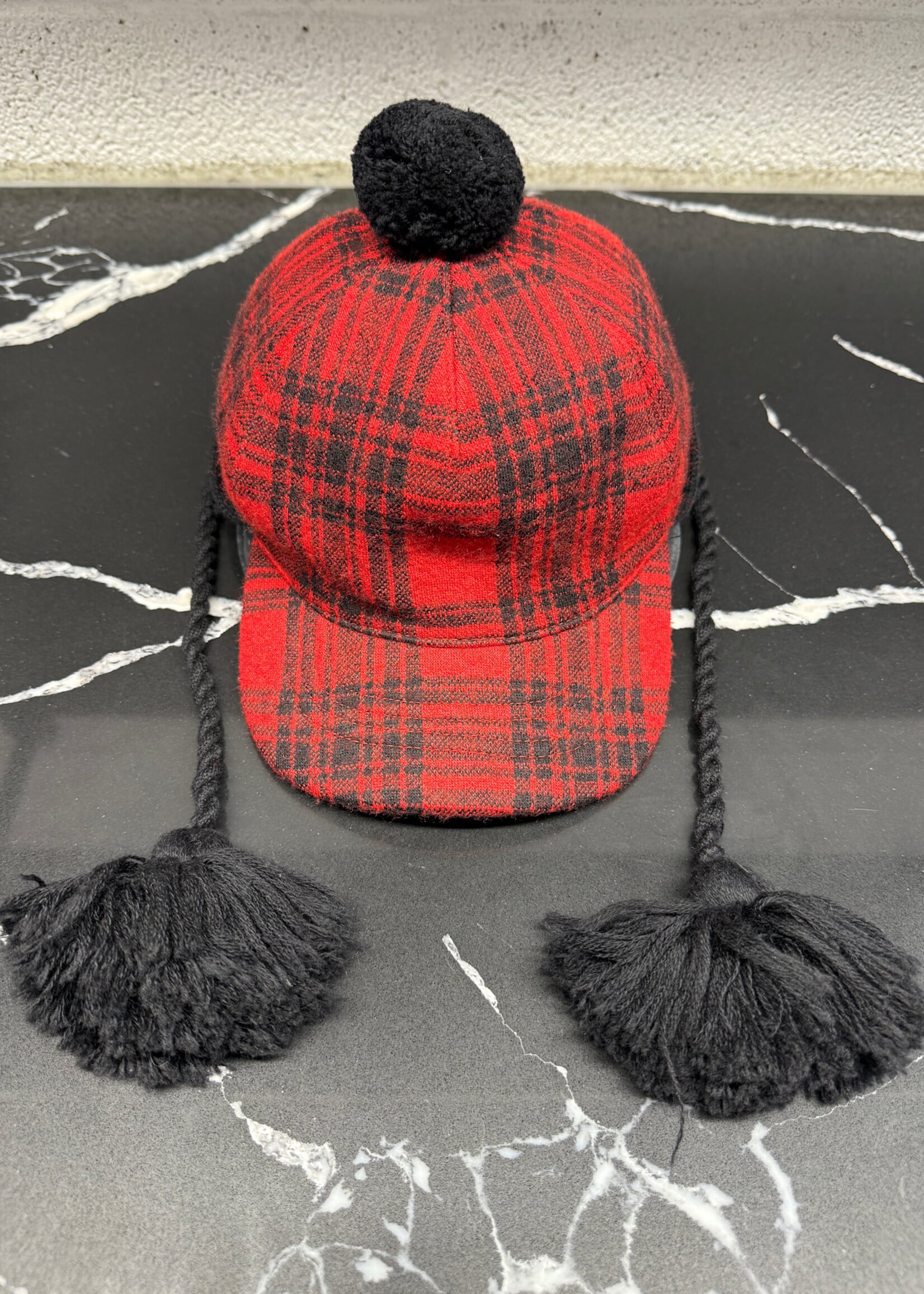 Gucci Red Ear Flap Plaid Hat