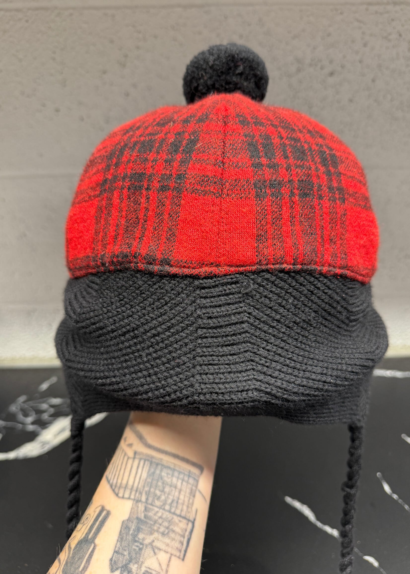 Gucci Red Ear Flap Plaid Hat