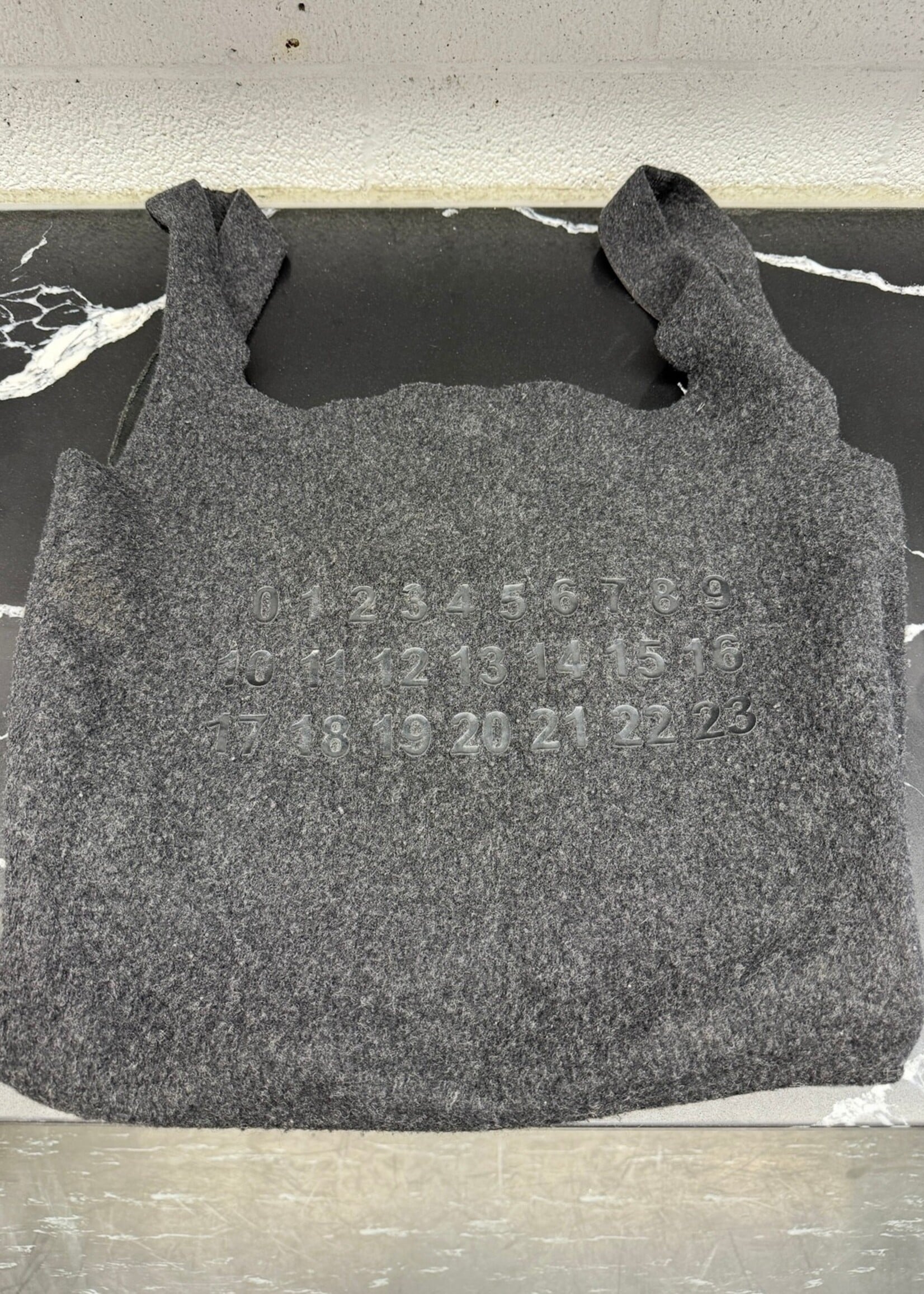 Margiela Dark Grey Wool Shopper