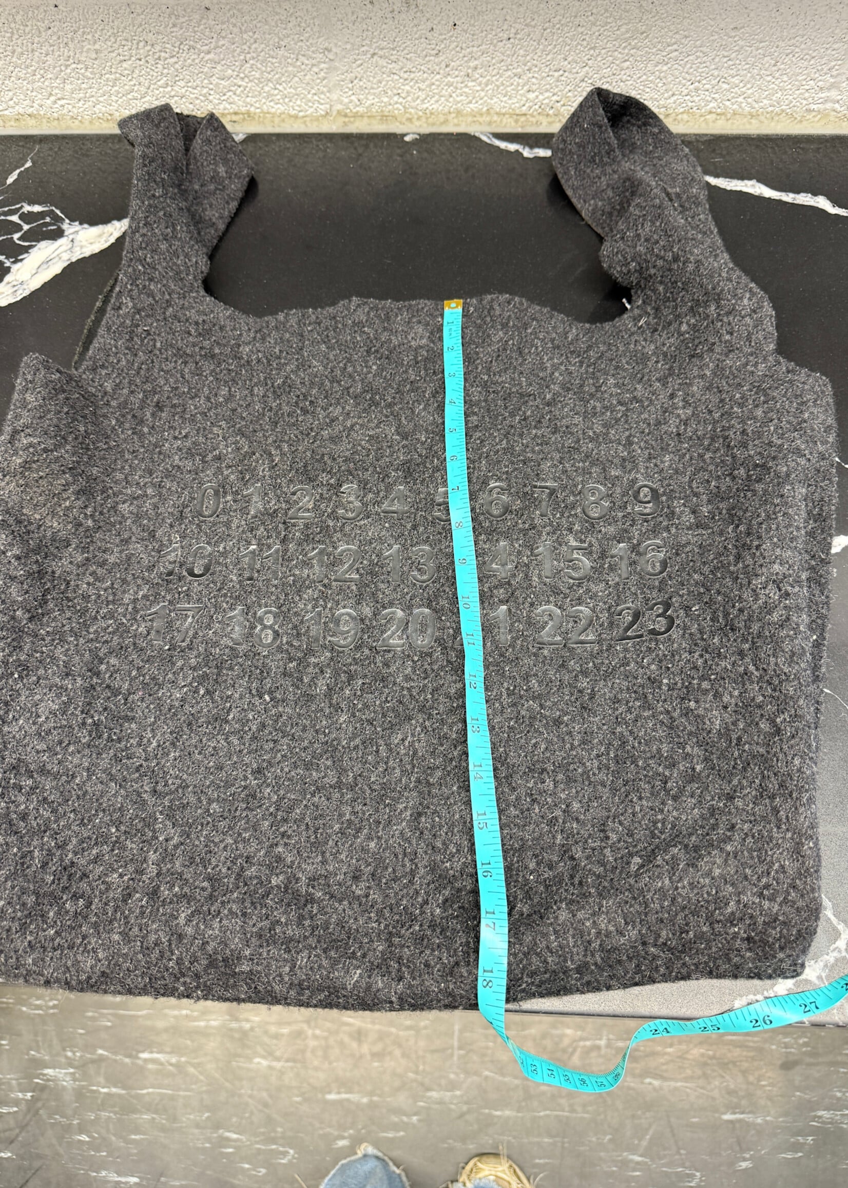 Margiela Dark Grey Wool Shopper